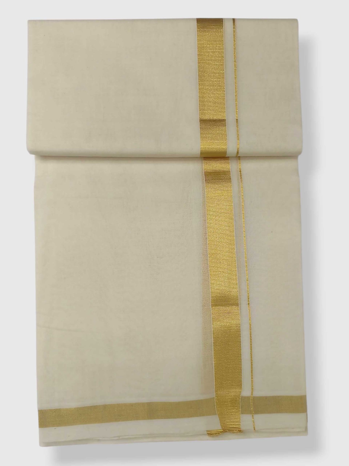 Original Balaramapuram Handloom Kasavu Mundu for Men