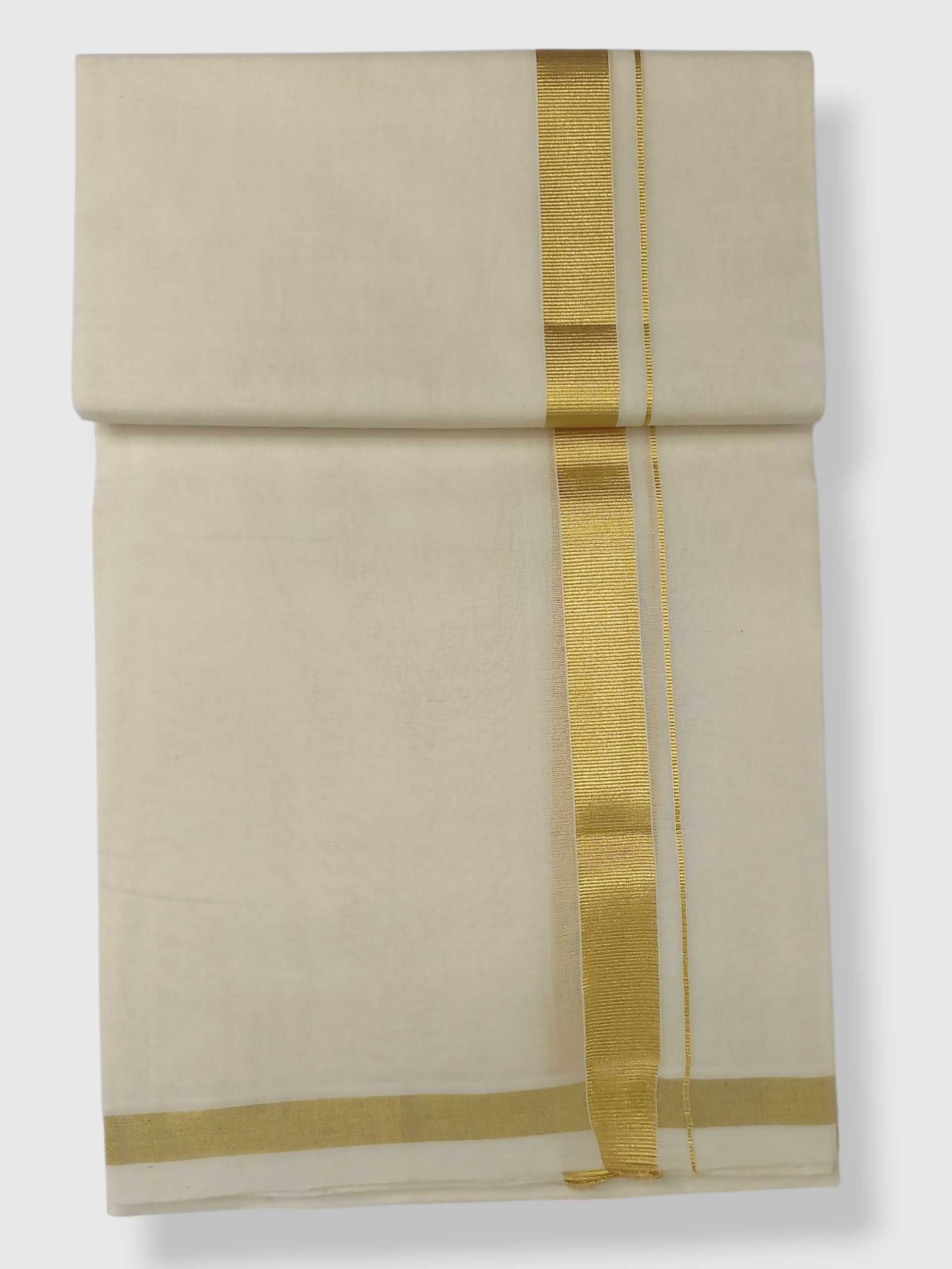 Original Balaramapuram Handloom Kasavu Mundu for Men
