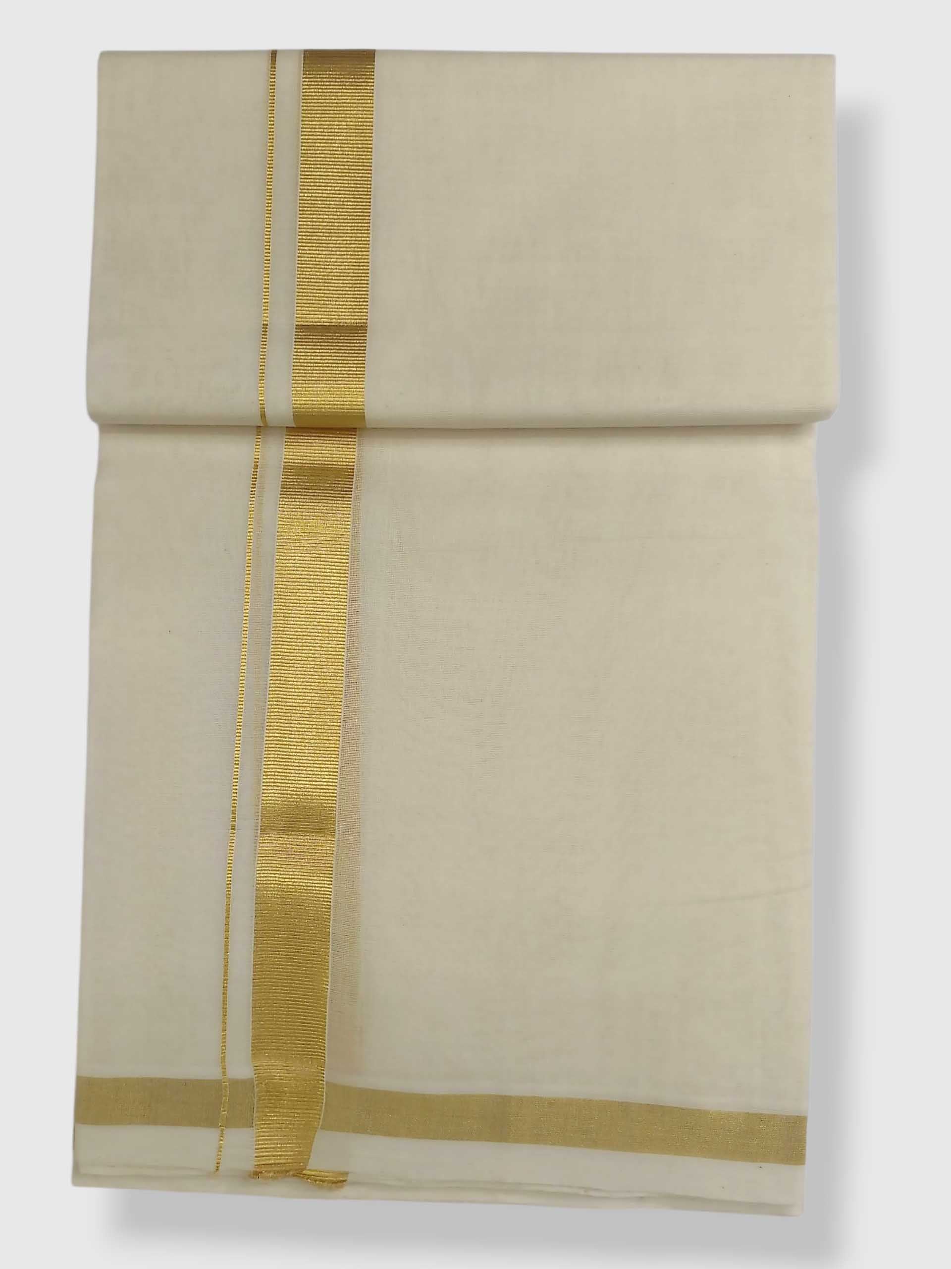 Original Balaramapuram Handloom Kasavu Mundu for Men