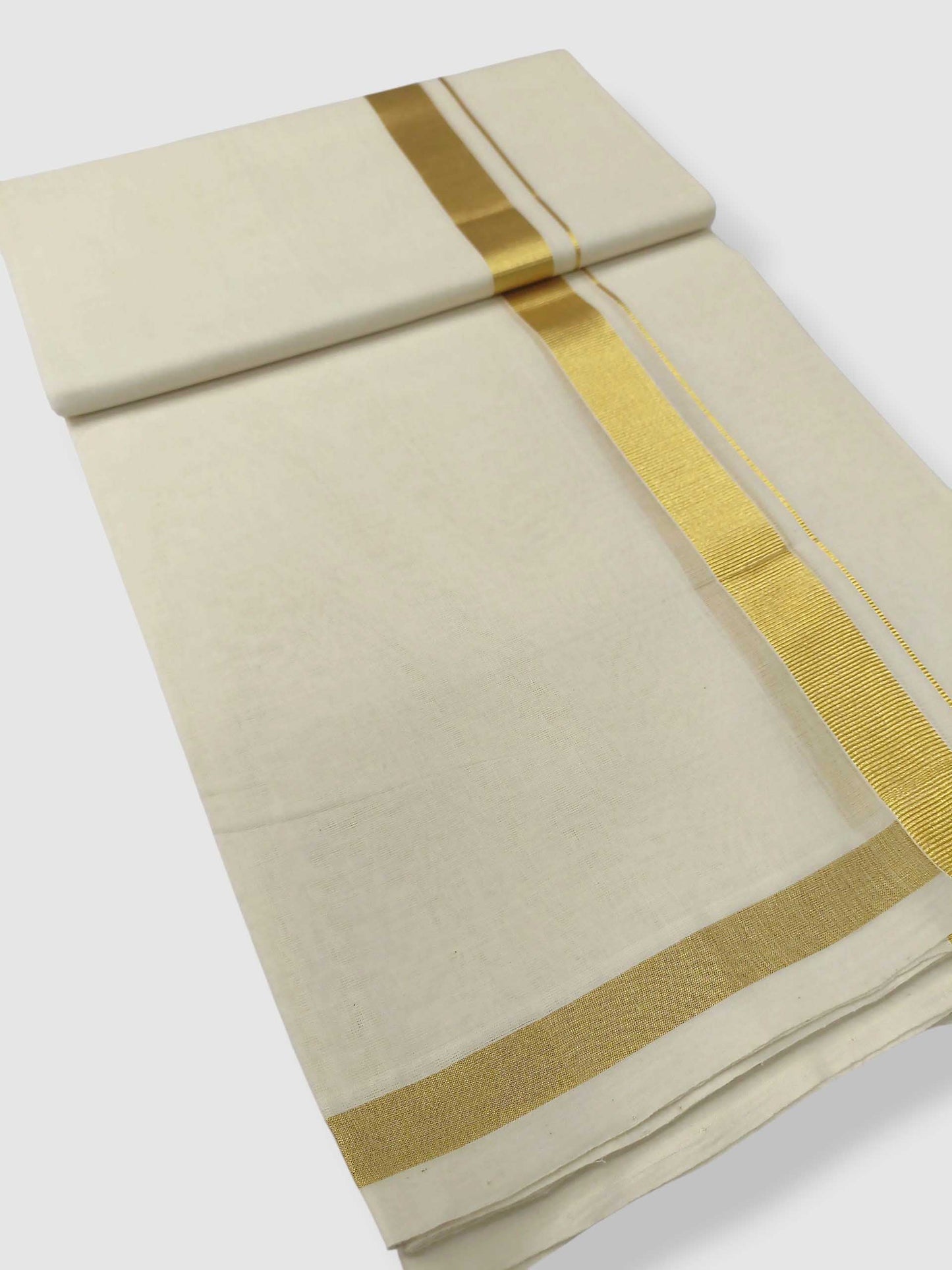 Original Balaramapuram Handloom Kasavu Mundu for Men