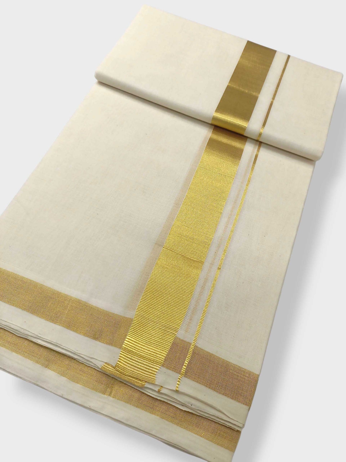 Original Balaramapuram Handloom Kasavu Mundu for Men