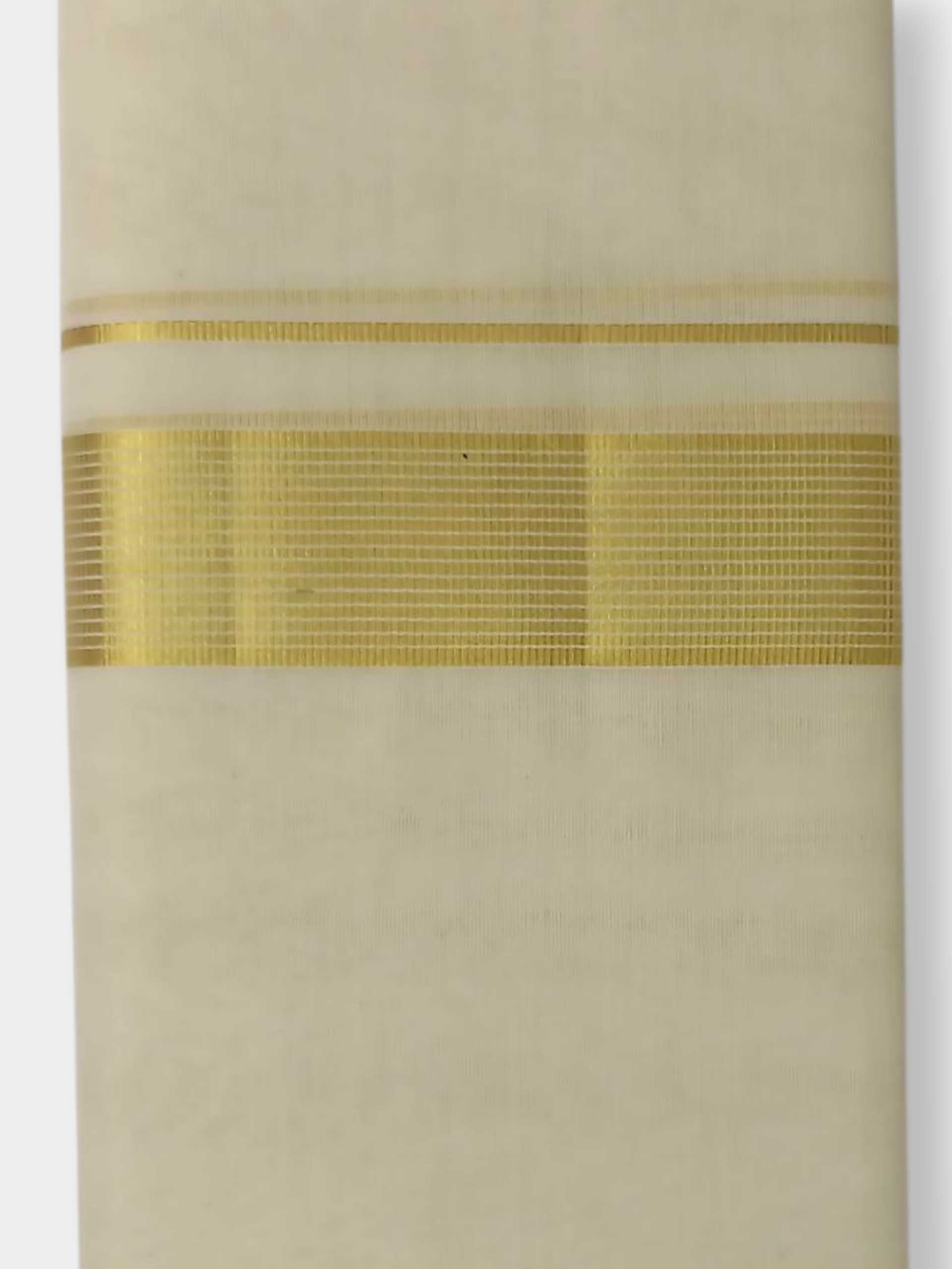 Original Balaramapuram Handloom Kasavu Mundu for Men