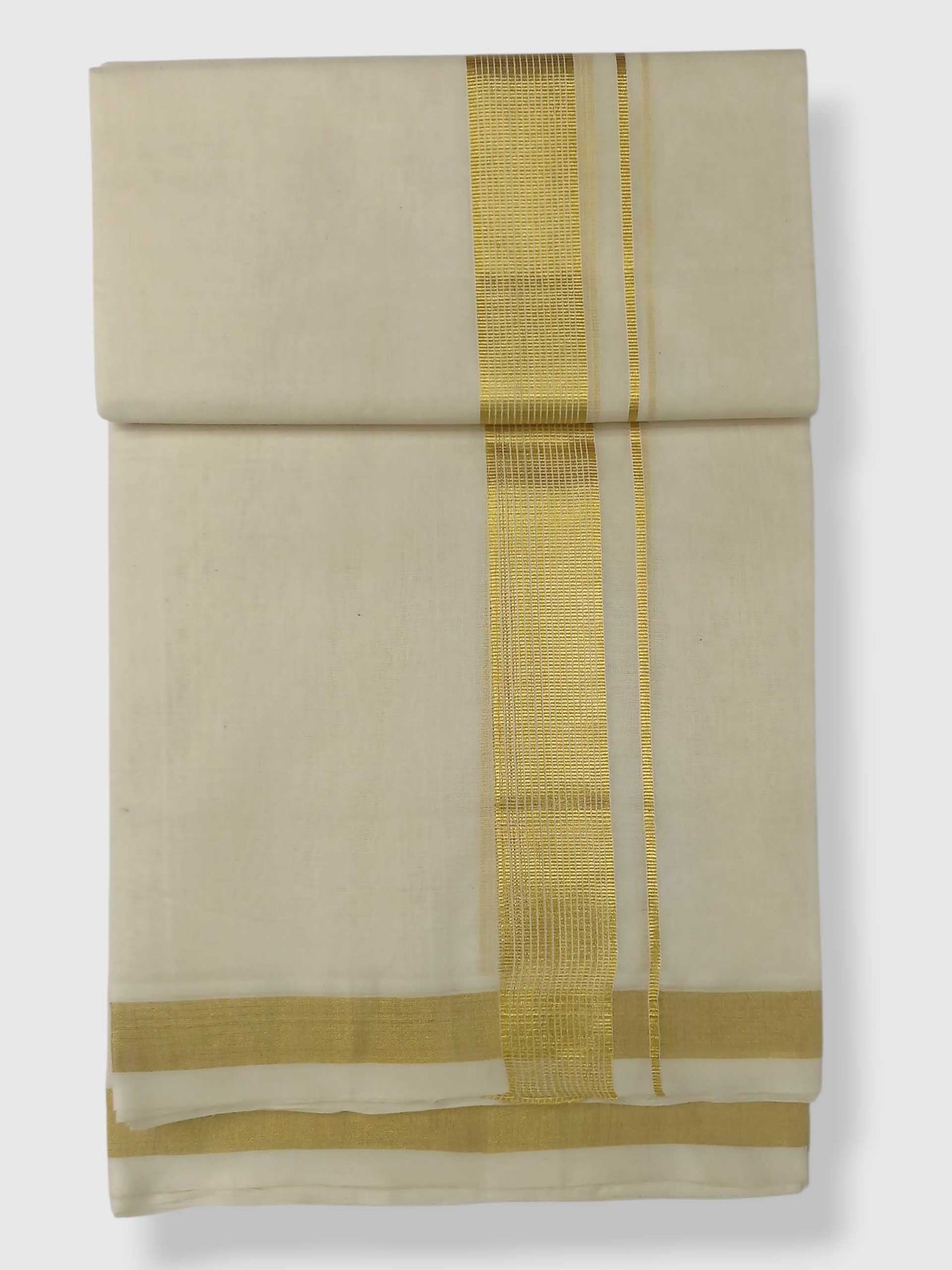 Original Balaramapuram Handloom Kasavu Mundu for Men