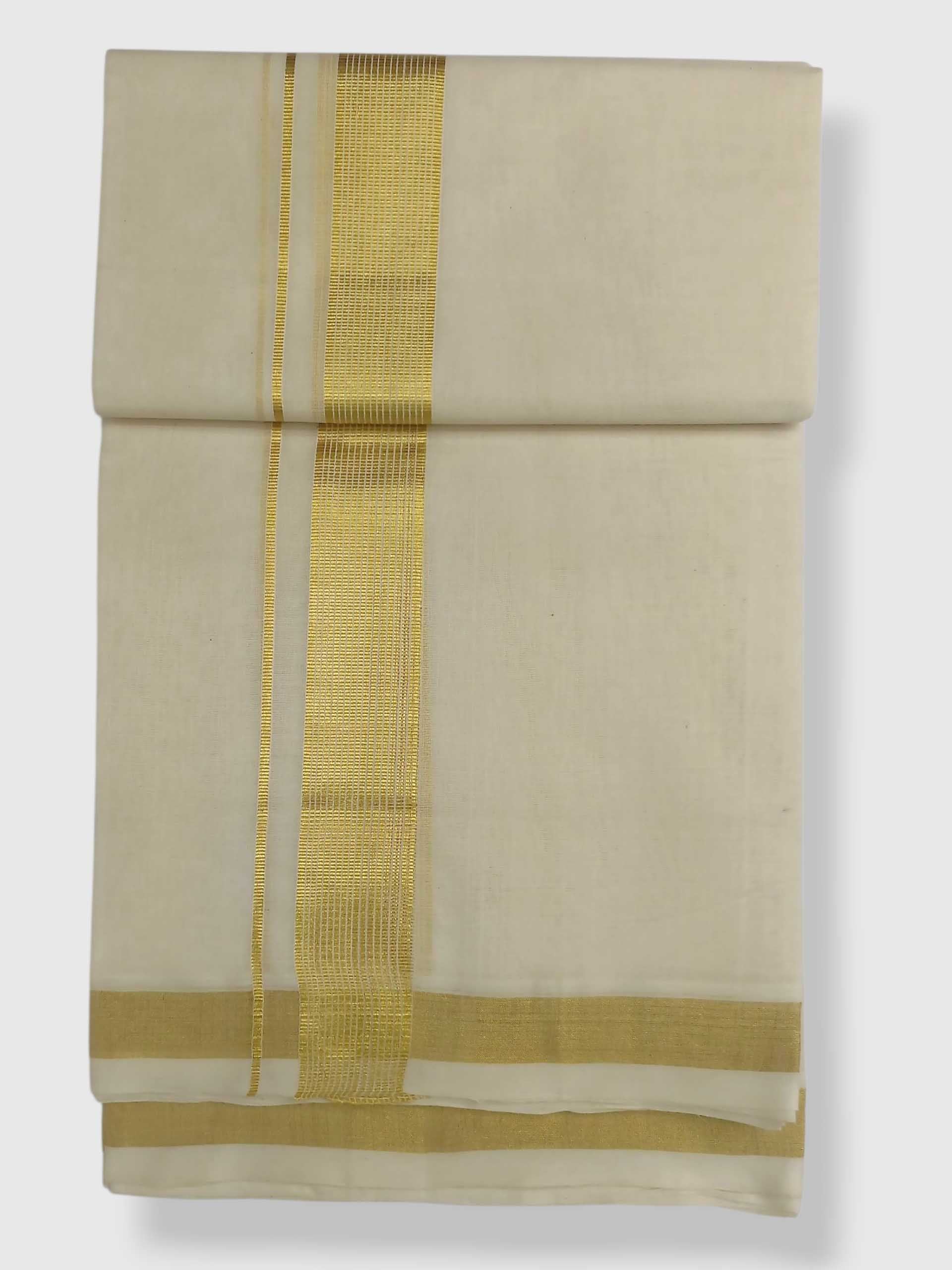 Original Balaramapuram Handloom Kasavu Mundu for Men