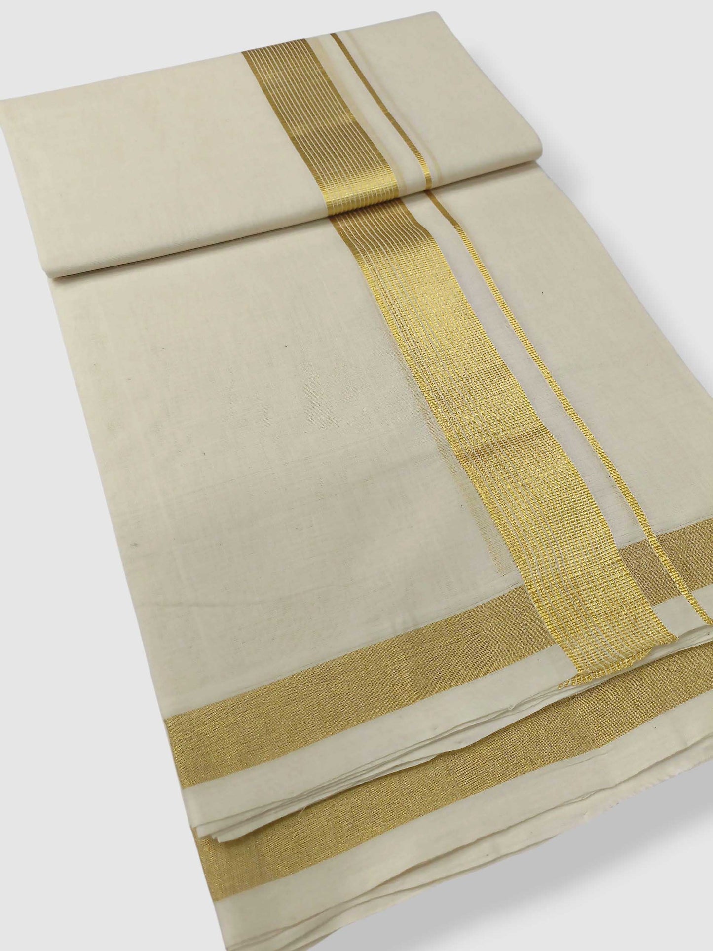 Original Balaramapuram Handloom Kasavu Mundu for Men