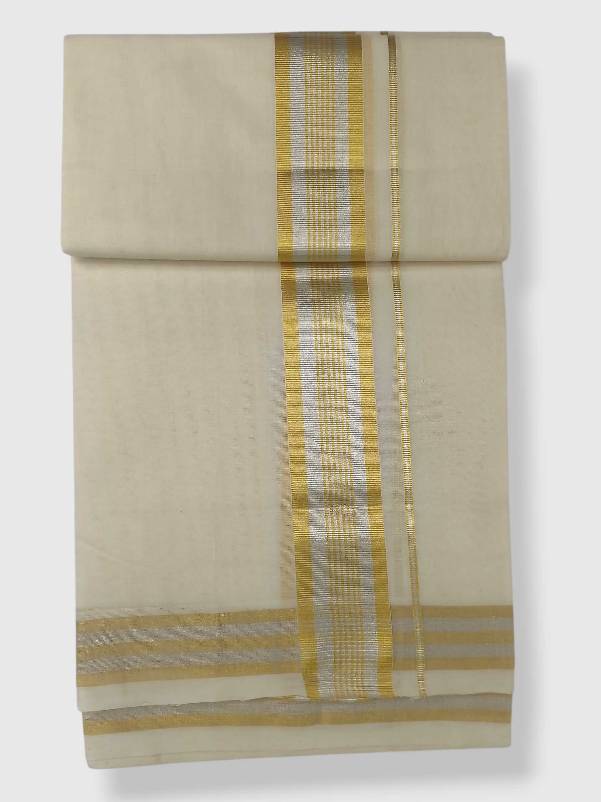 Original Balaramapuram Handloom Kasavu Mundu for Men