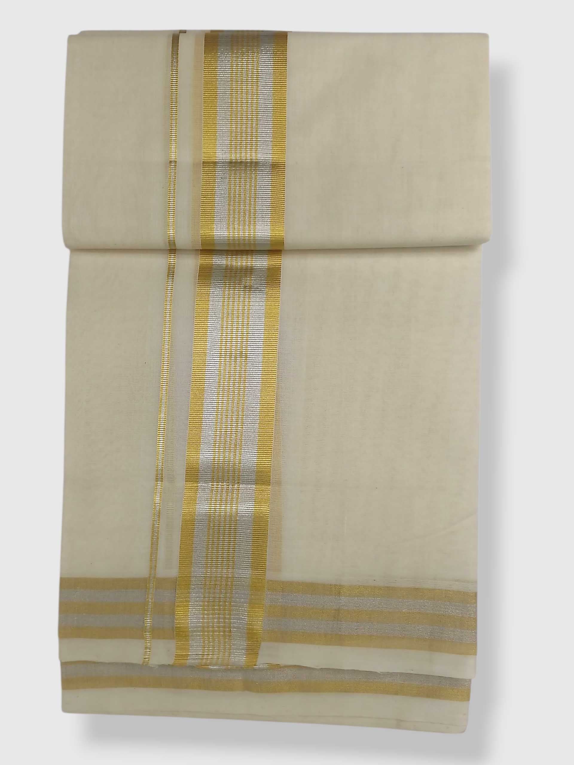 Original Balaramapuram Handloom Kasavu Mundu for Men