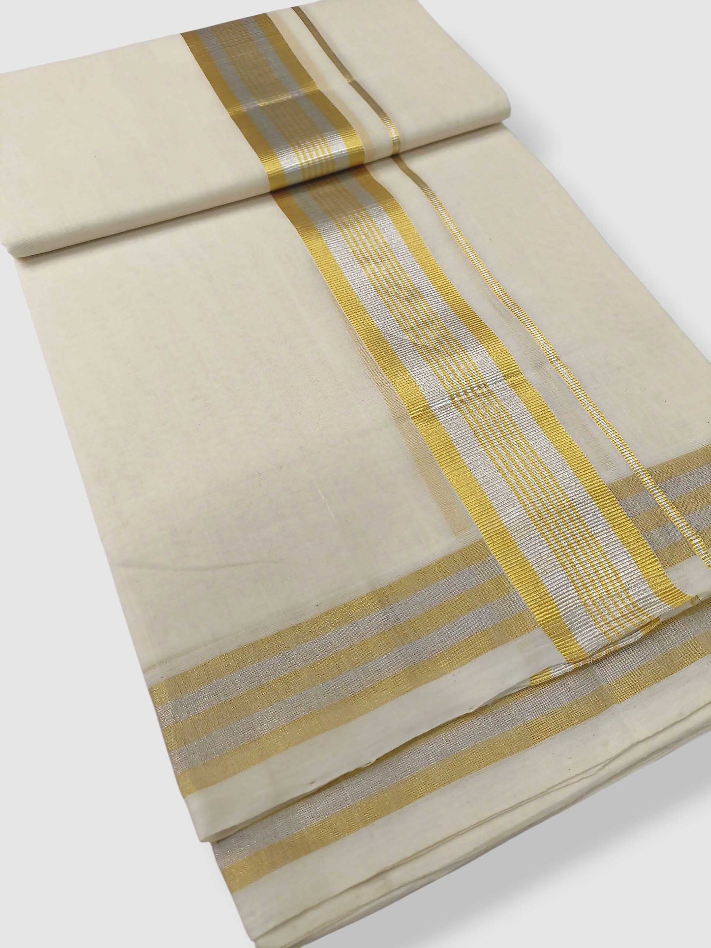 Original Balaramapuram Handloom Kasavu Mundu for Men