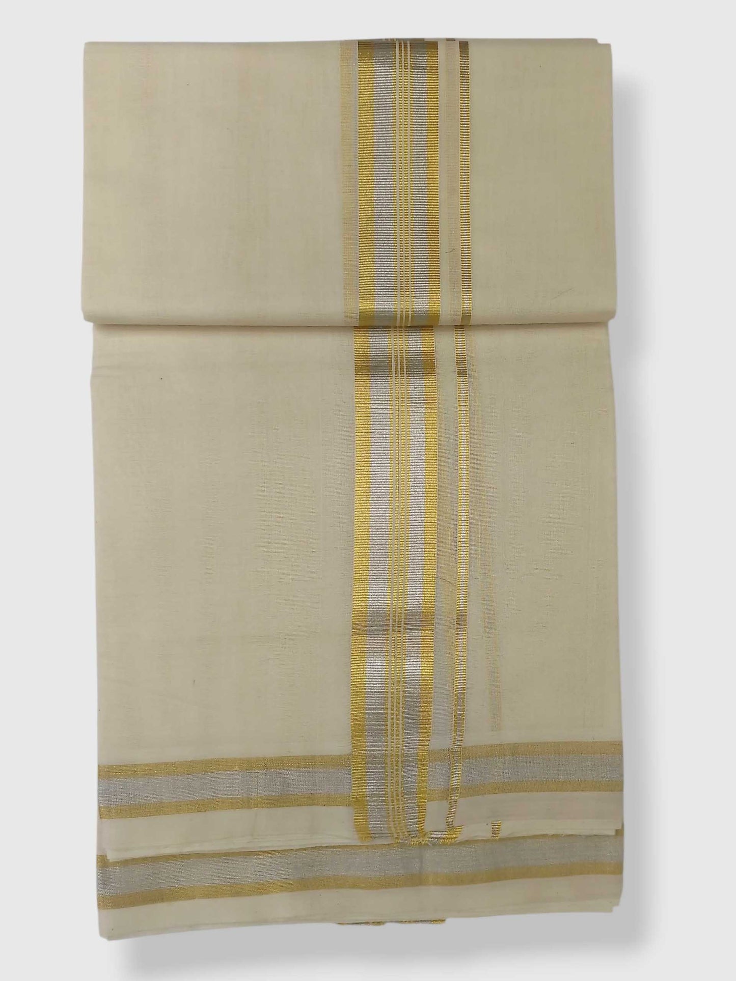 Original Balaramapuram Handloom Kasavu Mundu for Men