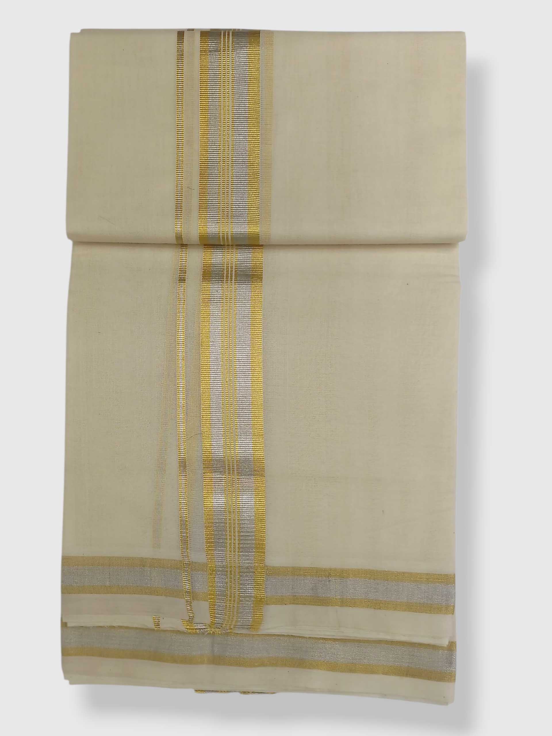 Original Balaramapuram Handloom Kasavu Mundu for Men