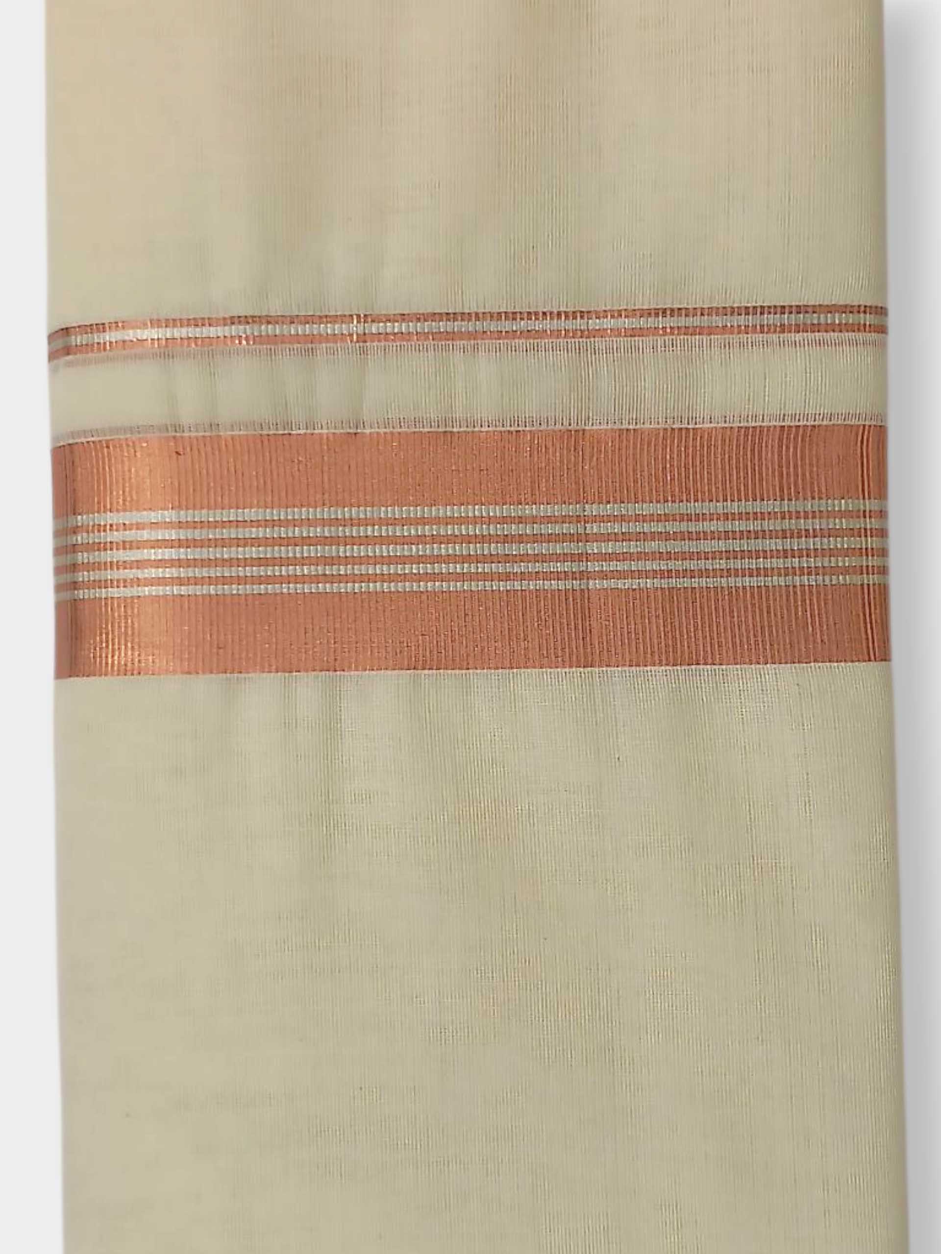 Original Balaramapuram Handloom Kasavu Mundu for Men