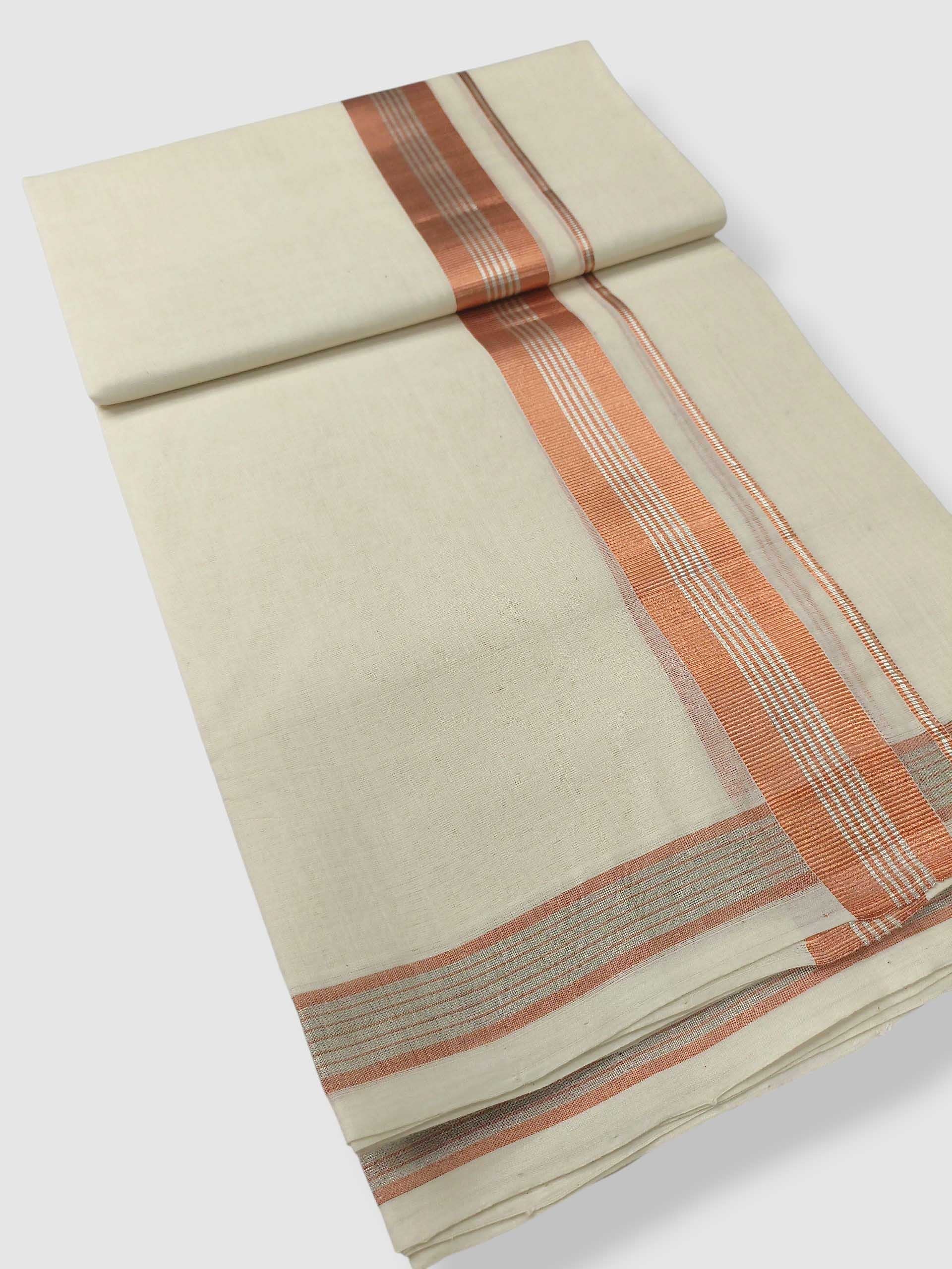 Original Balaramapuram Handloom Kasavu Mundu for Men
