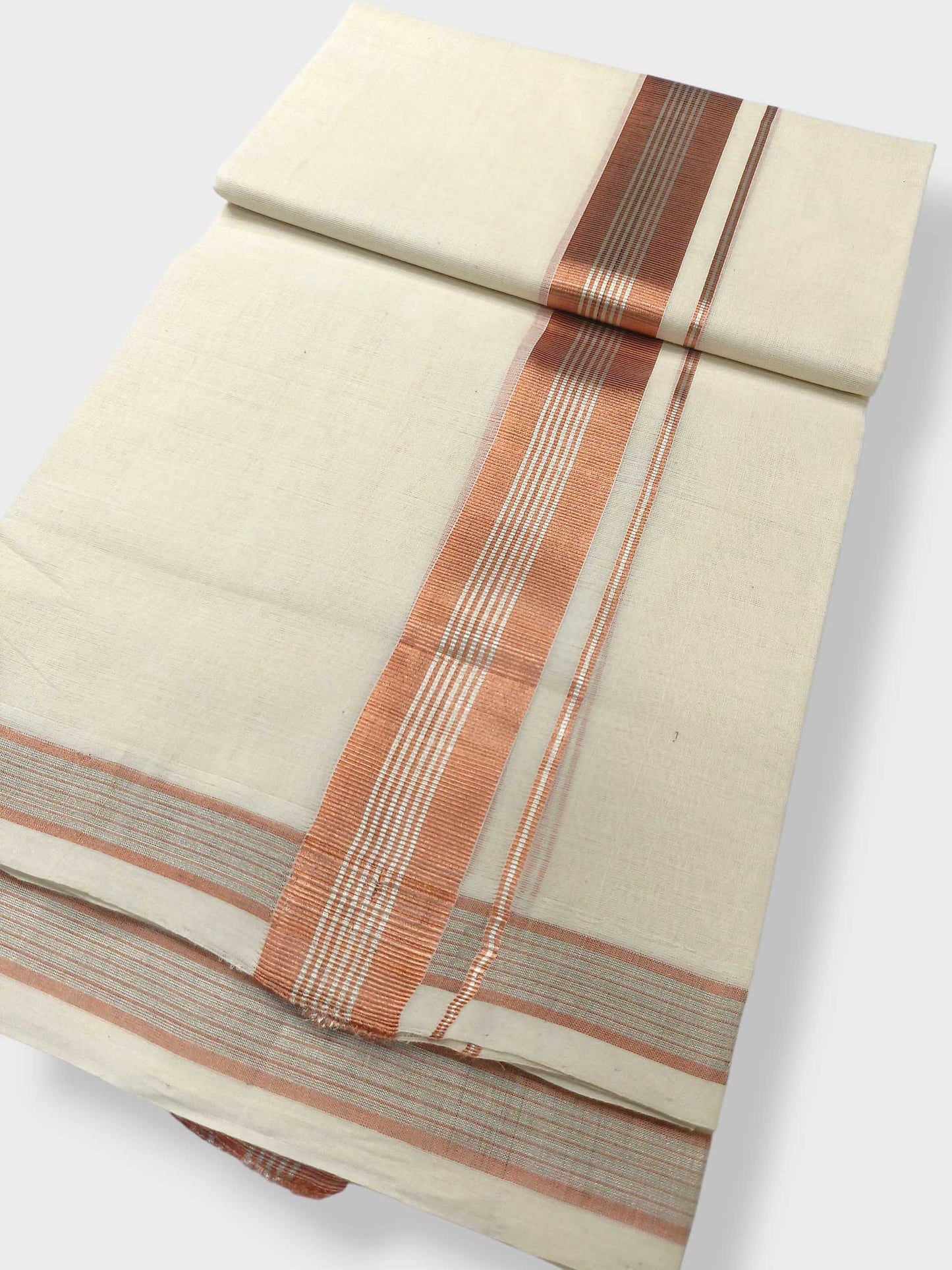 Original Balaramapuram Handloom Kasavu Mundu for Men