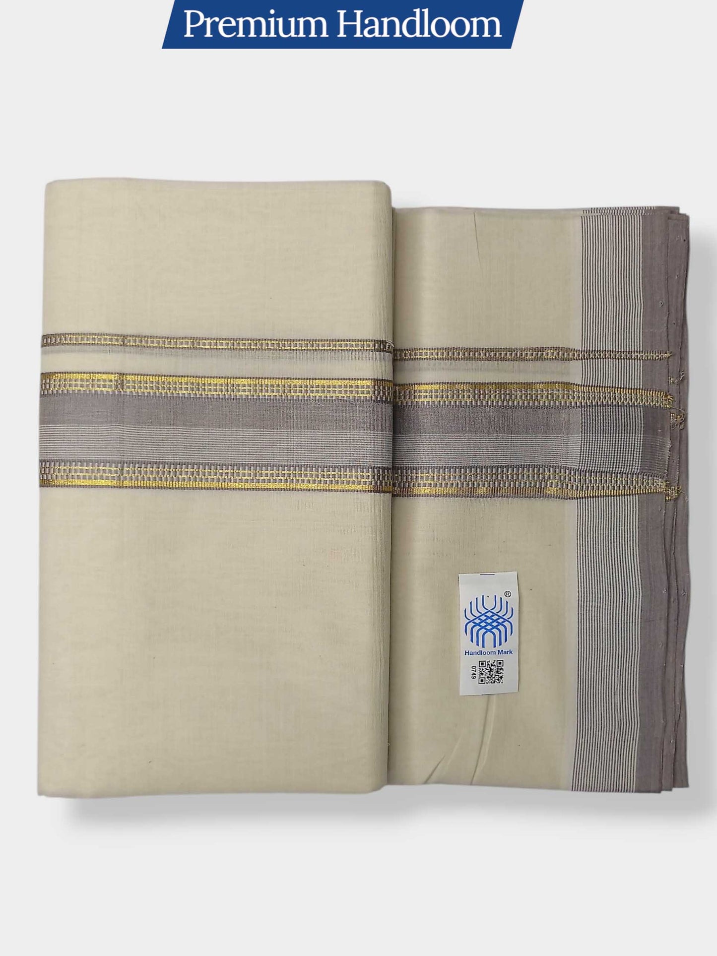 Kerala Premium Balaramapuram Handloom Dhoti/Mundu for Men