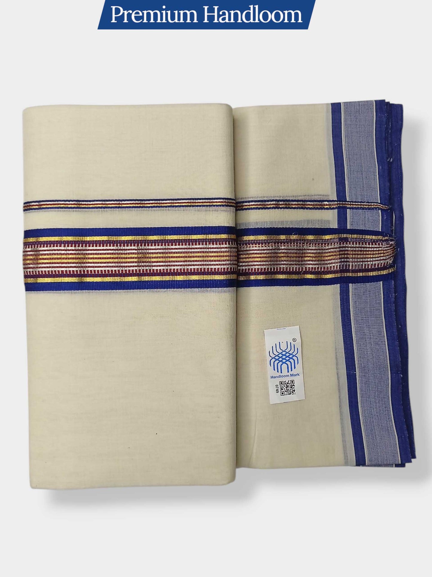 Kerala Premium Balaramapuram Handloom Dhoti/Mundu for Men