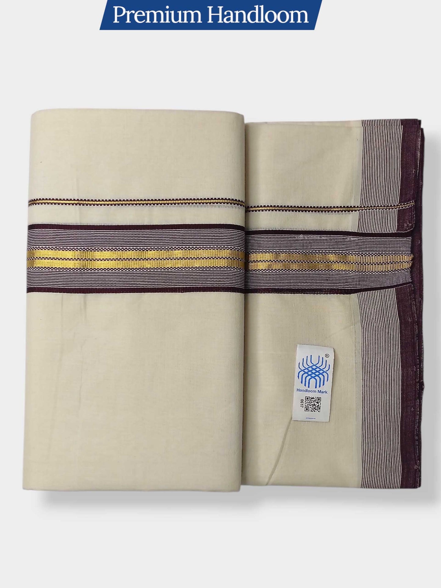 Kerala Premium Balaramapuram Handloom Dhoti/Mundu for Men
