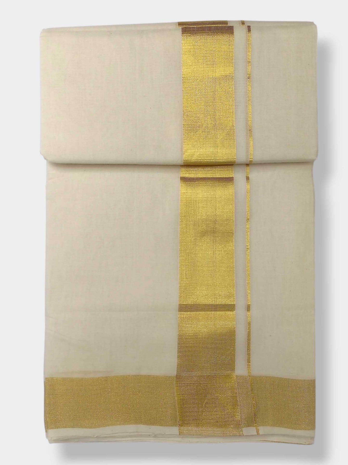 Original Balaramapuram Handloom Kasavu Mundu for Men