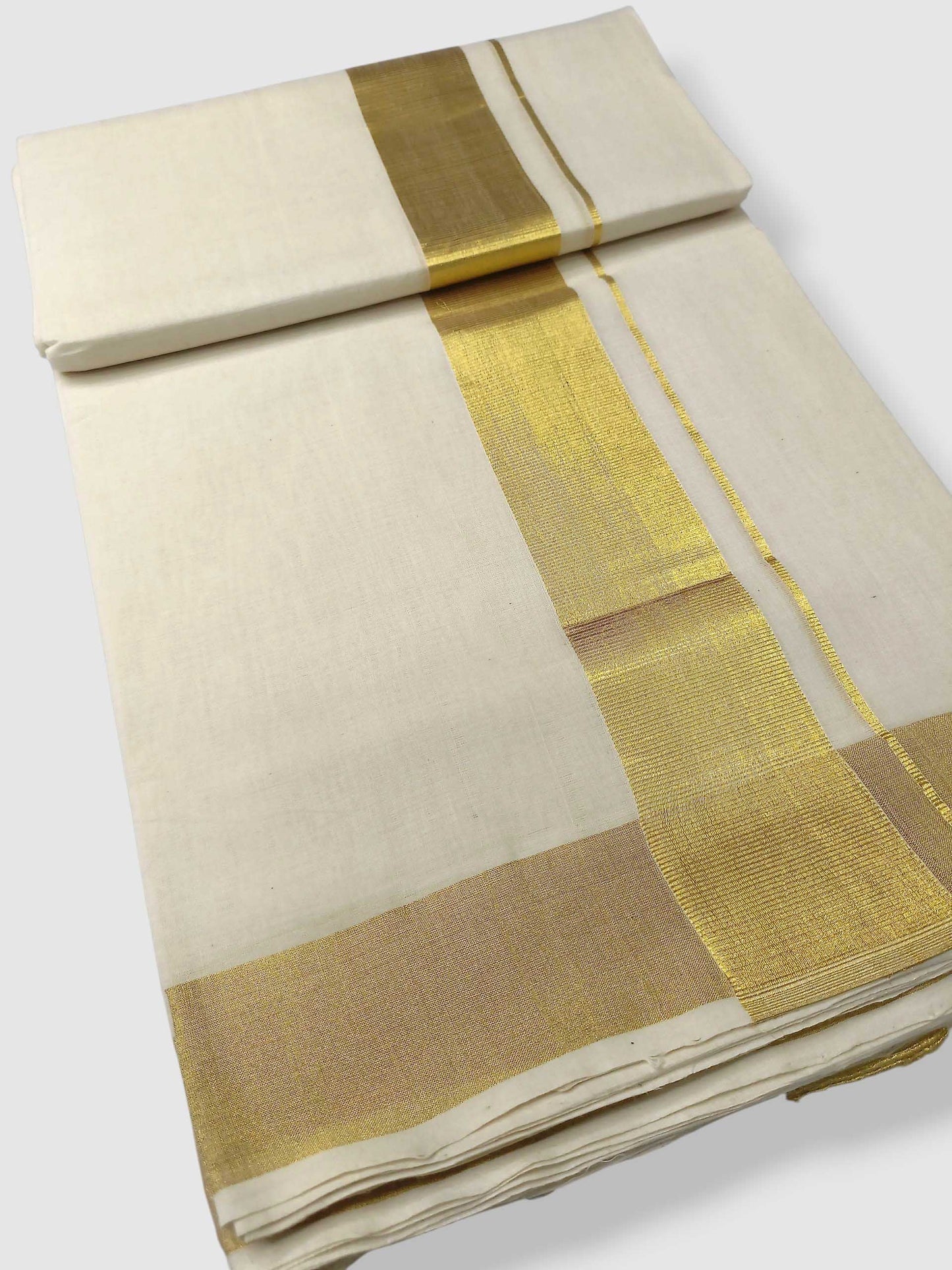 Original Balaramapuram Handloom Kasavu Mundu for Men