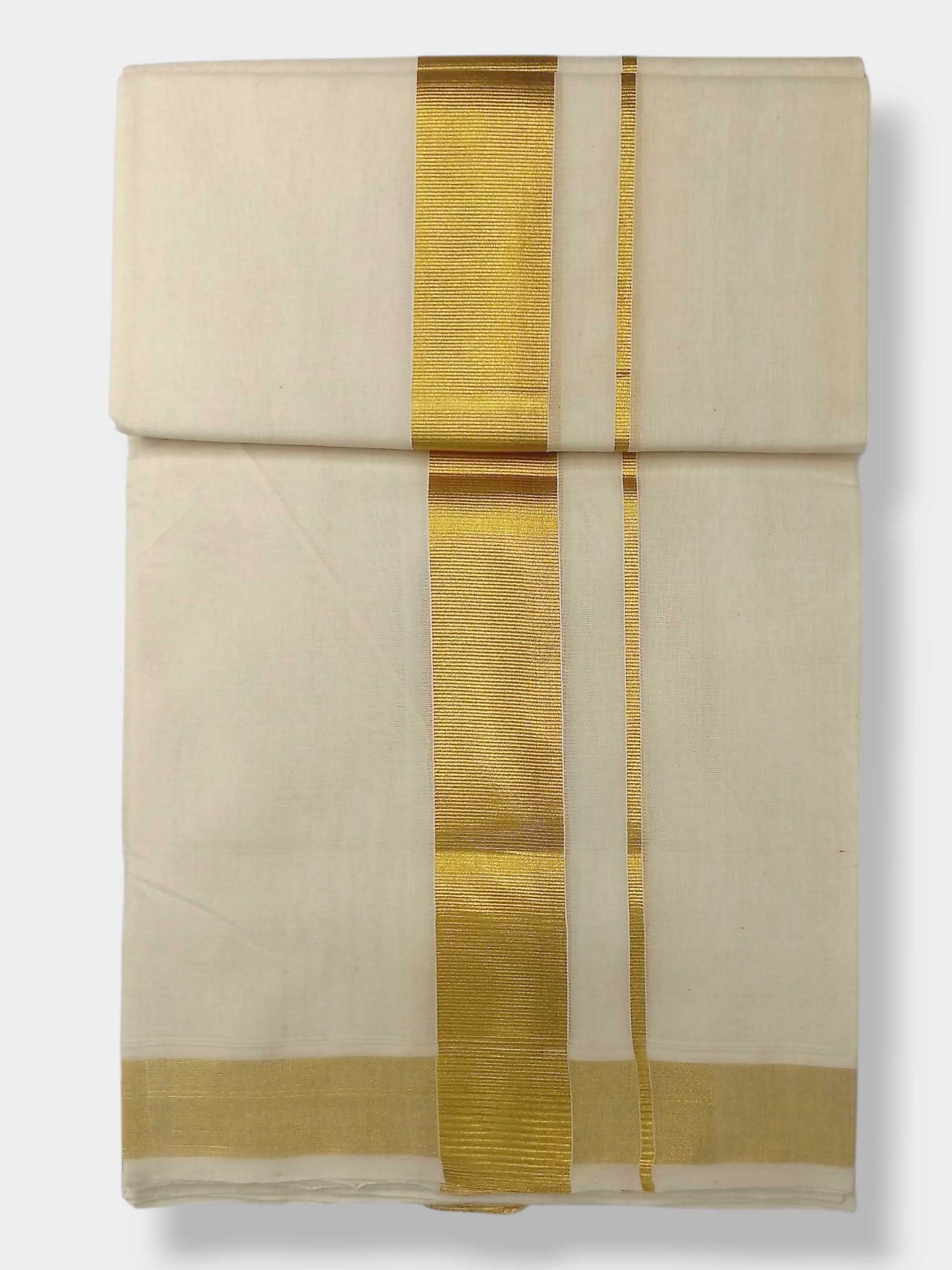 Original Balaramapuram Handloom Kasavu Mundu for Men