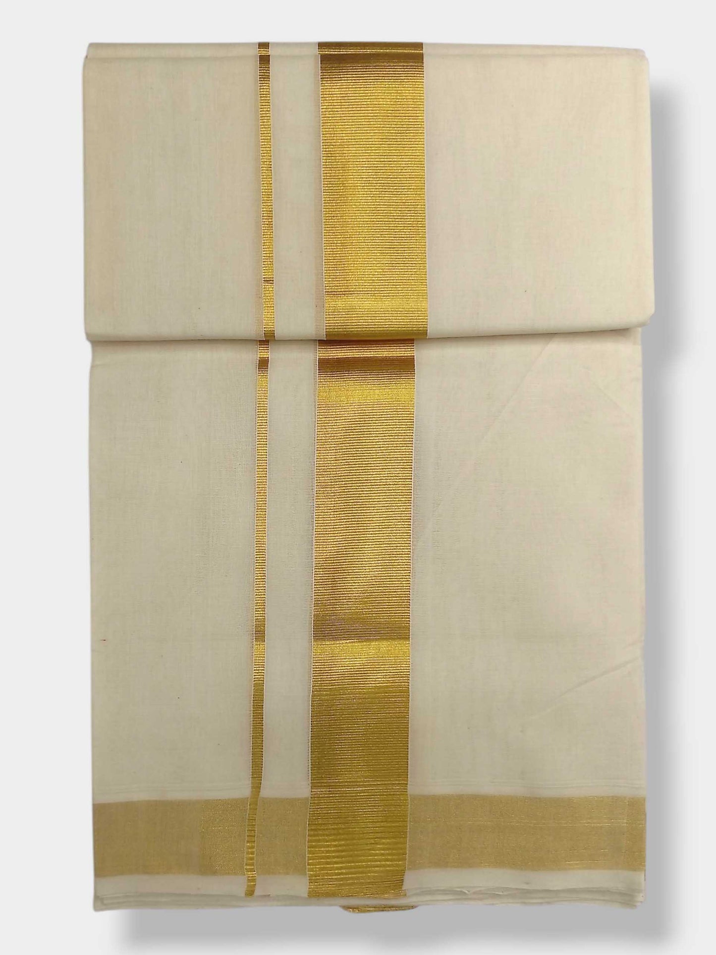 Original Balaramapuram Handloom Kasavu Mundu for Men