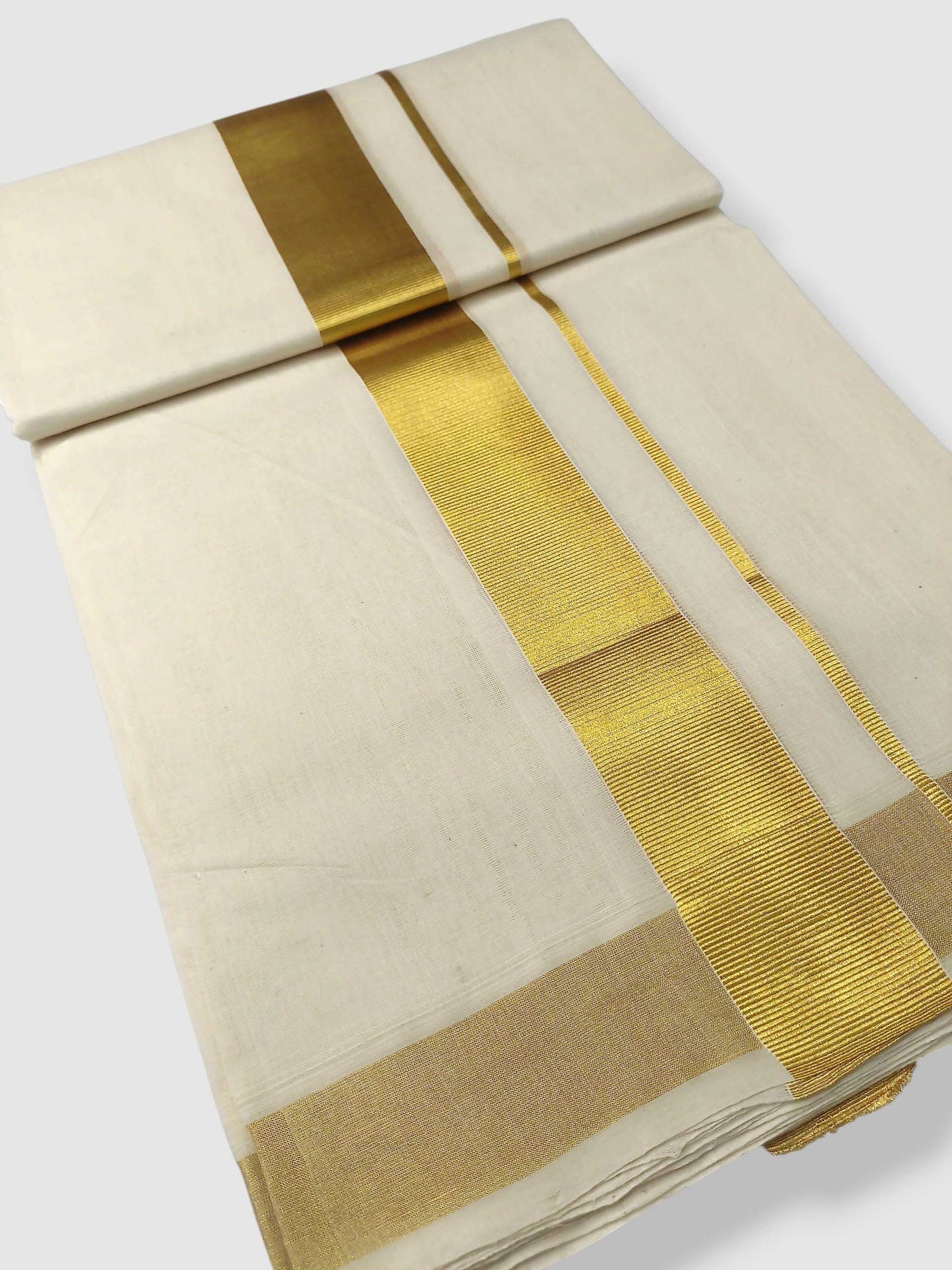 Original Balaramapuram Handloom Kasavu Mundu for Men