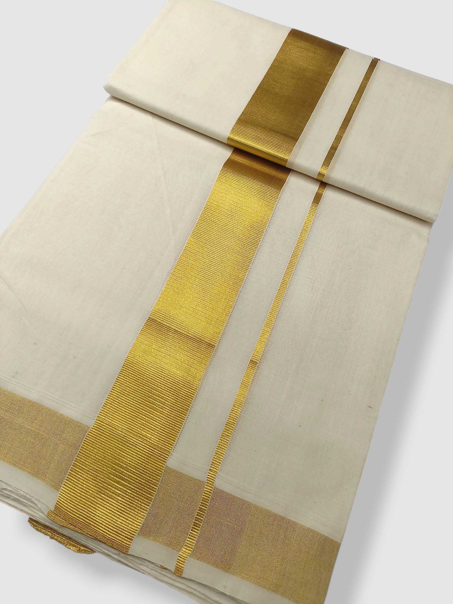 Original Balaramapuram Handloom Kasavu Mundu for Men