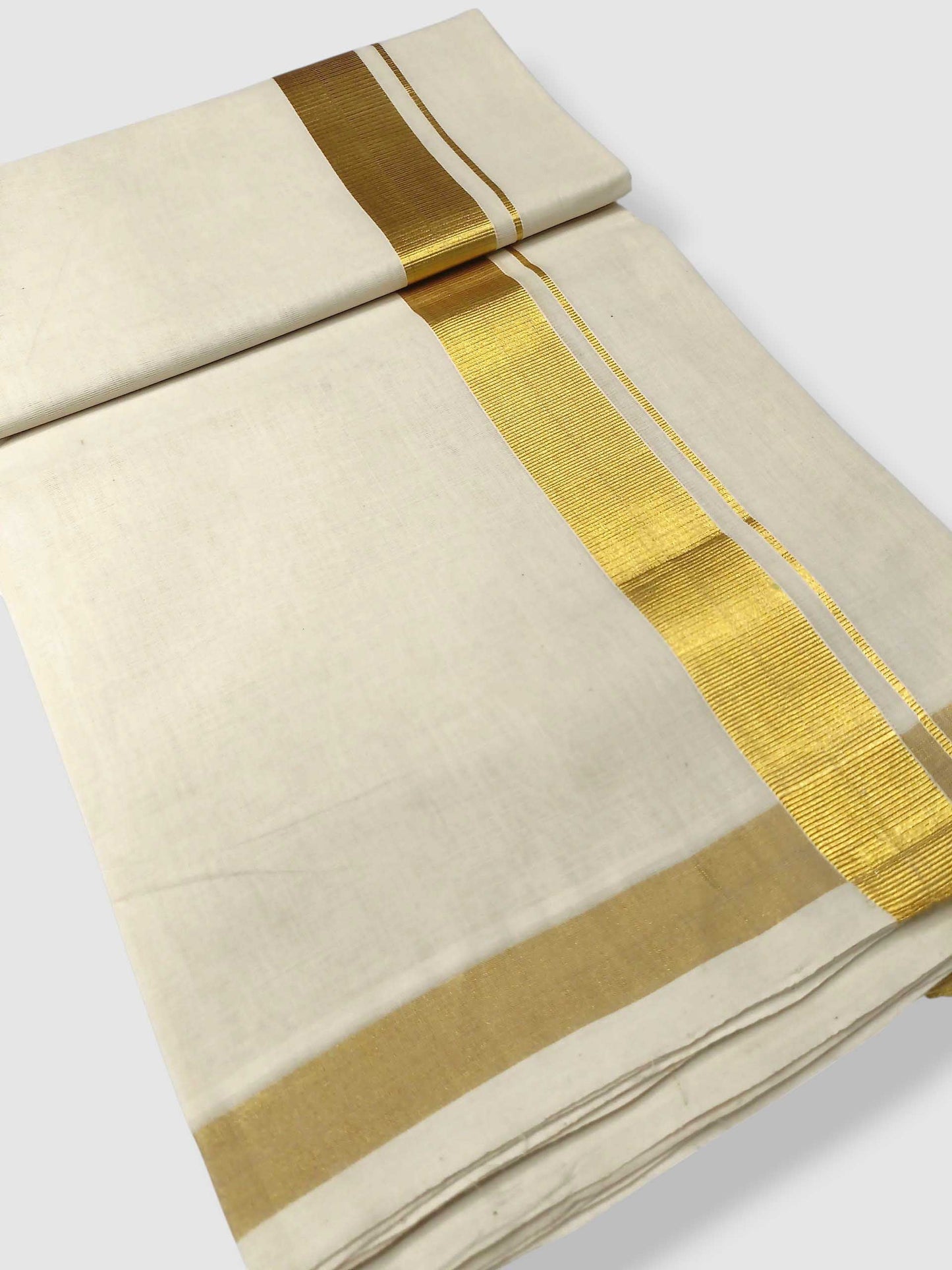 Original Balaramapuram Handloom Kasavu Mundu for Men