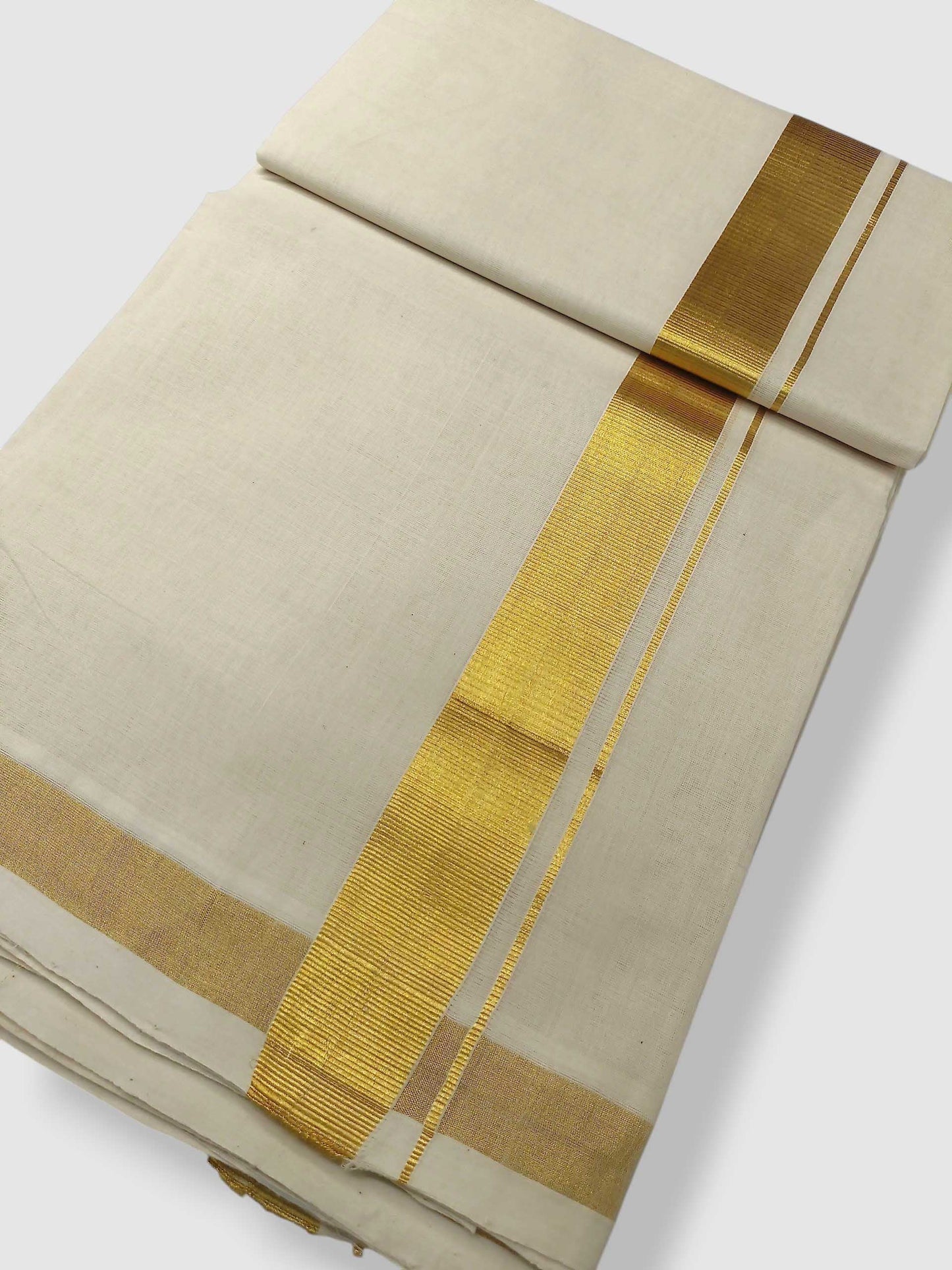 Original Balaramapuram Handloom Kasavu Mundu for Men