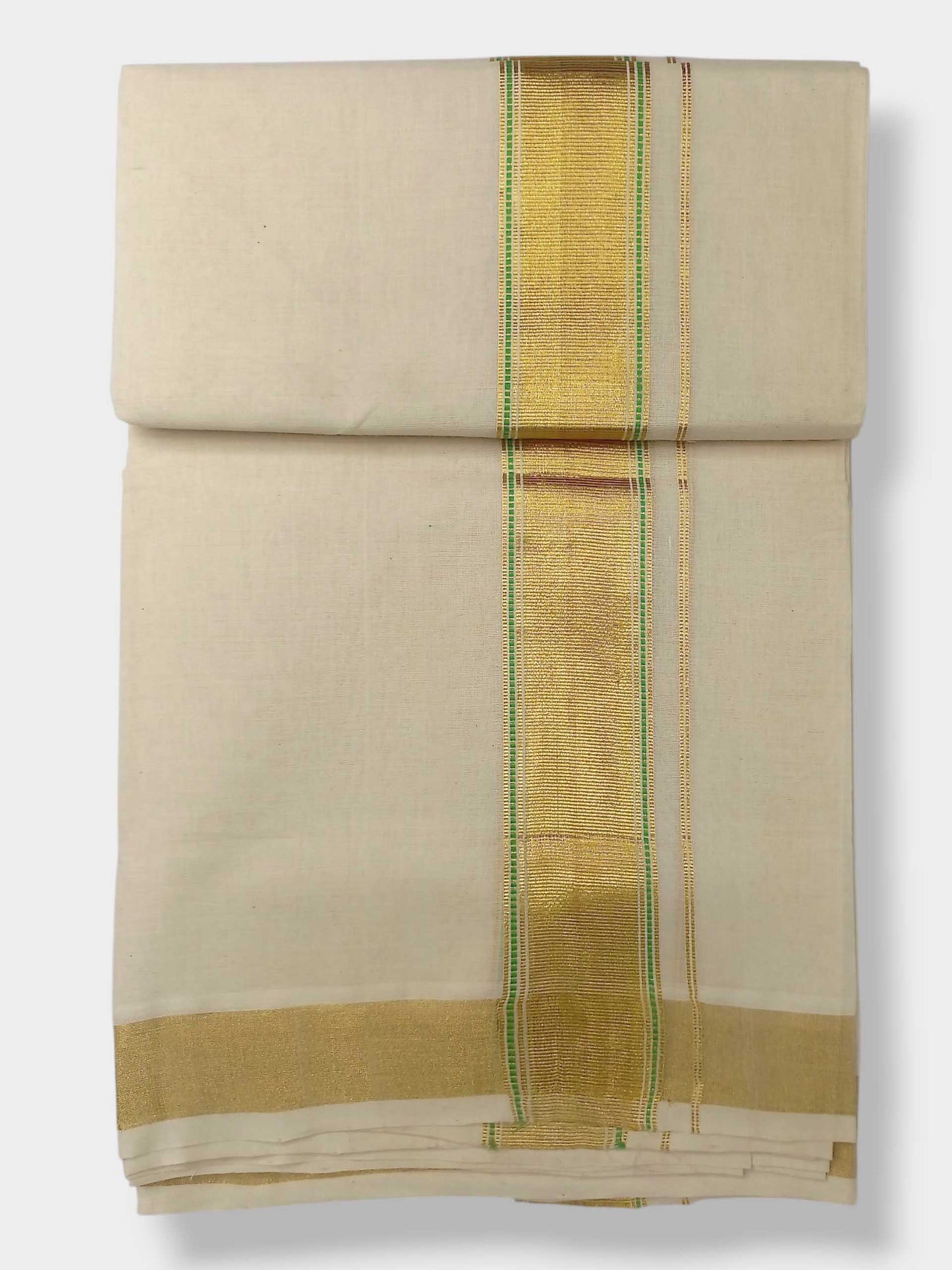 Original Balaramapuram Handloom Kasavu Mundu for Men