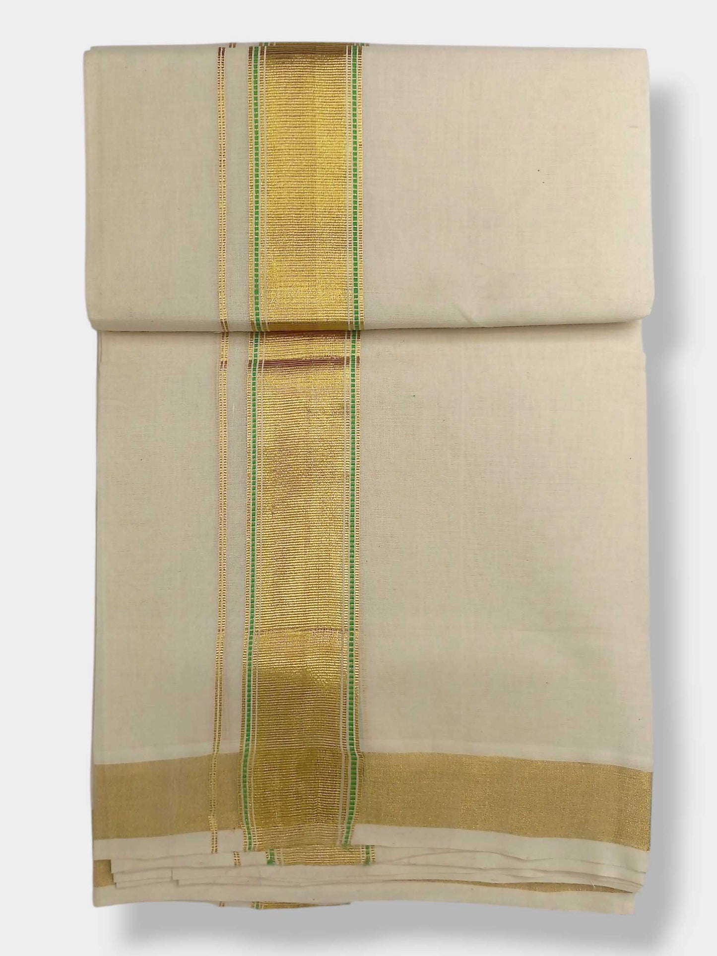 Original Balaramapuram Handloom Kasavu Mundu for Men