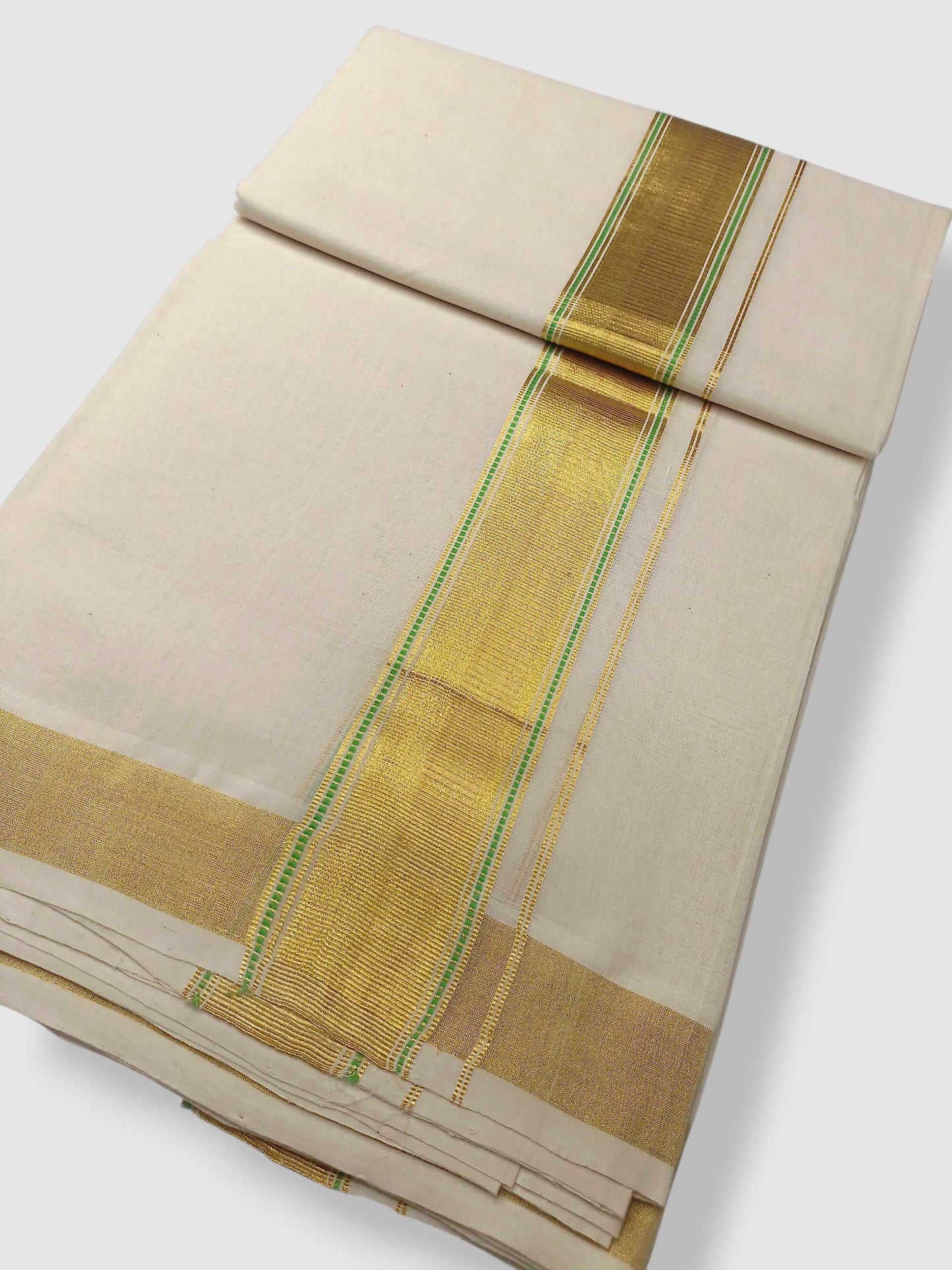 Original Balaramapuram Handloom Kasavu Mundu for Men