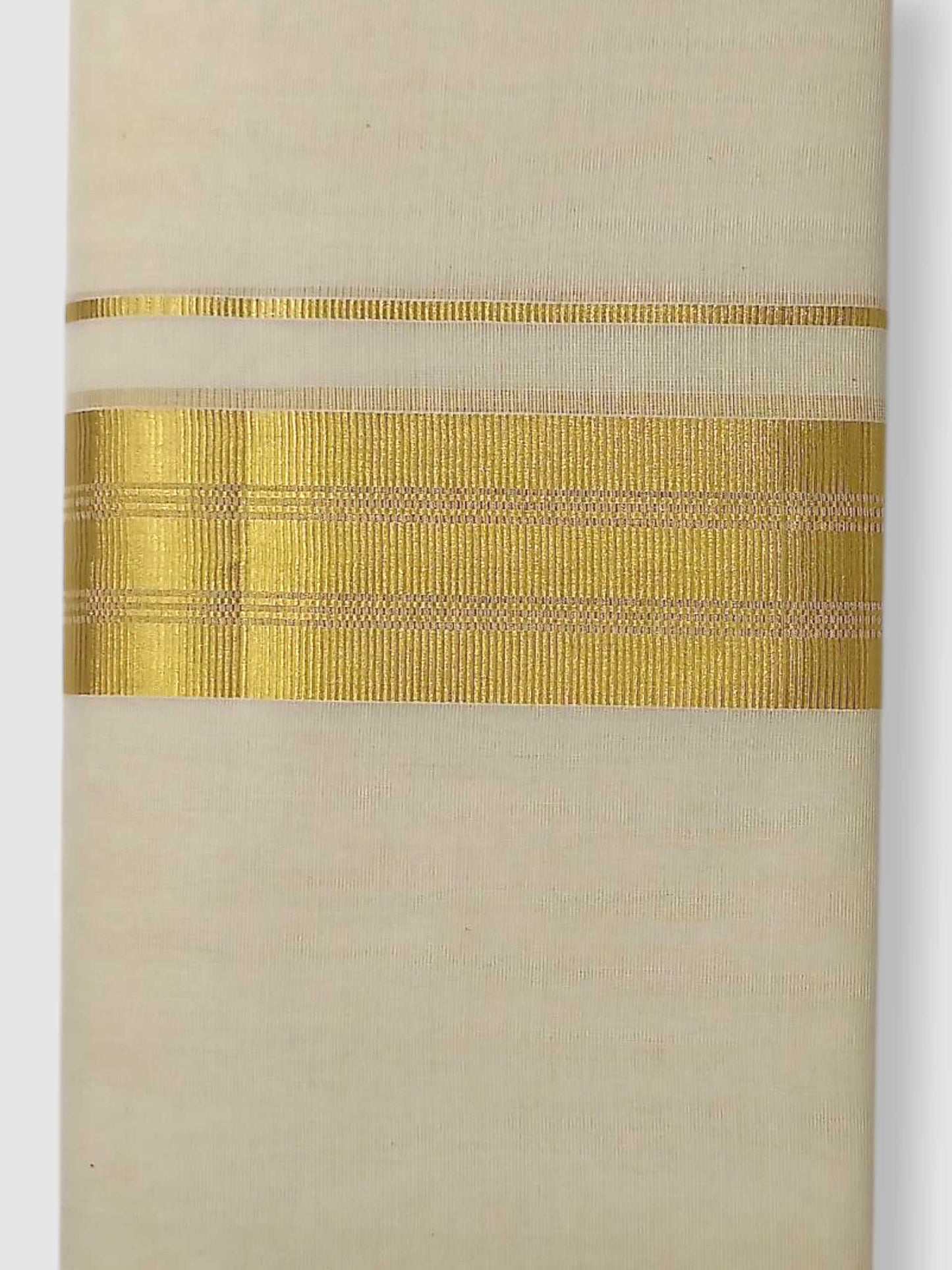 Original Balaramapuram Handloom Kasavu Mundu for Men
