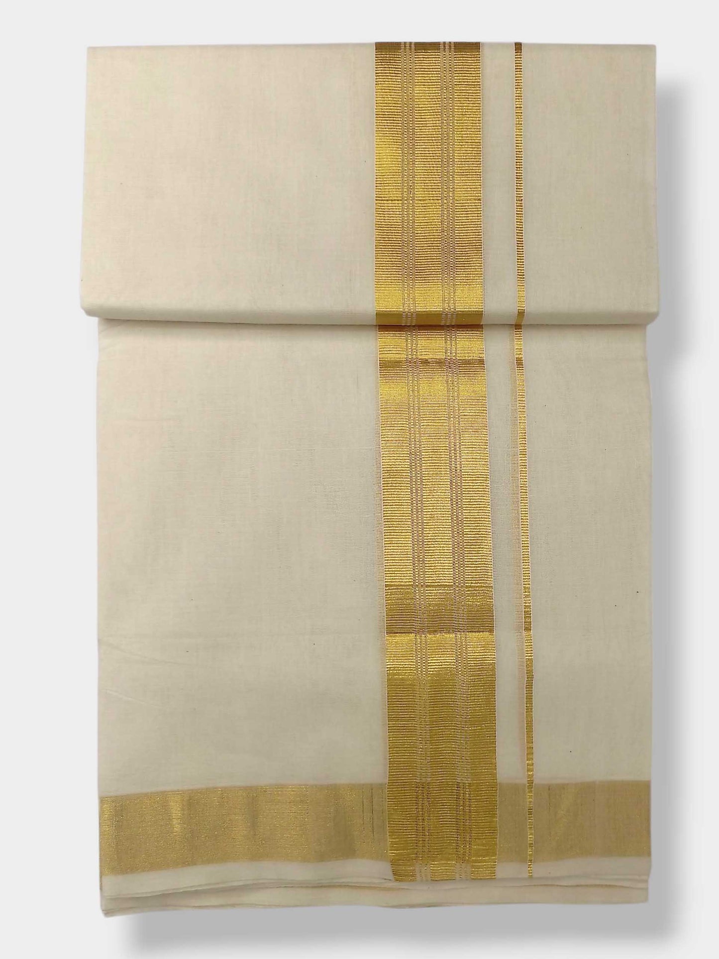 Original Balaramapuram Handloom Kasavu Mundu for Men