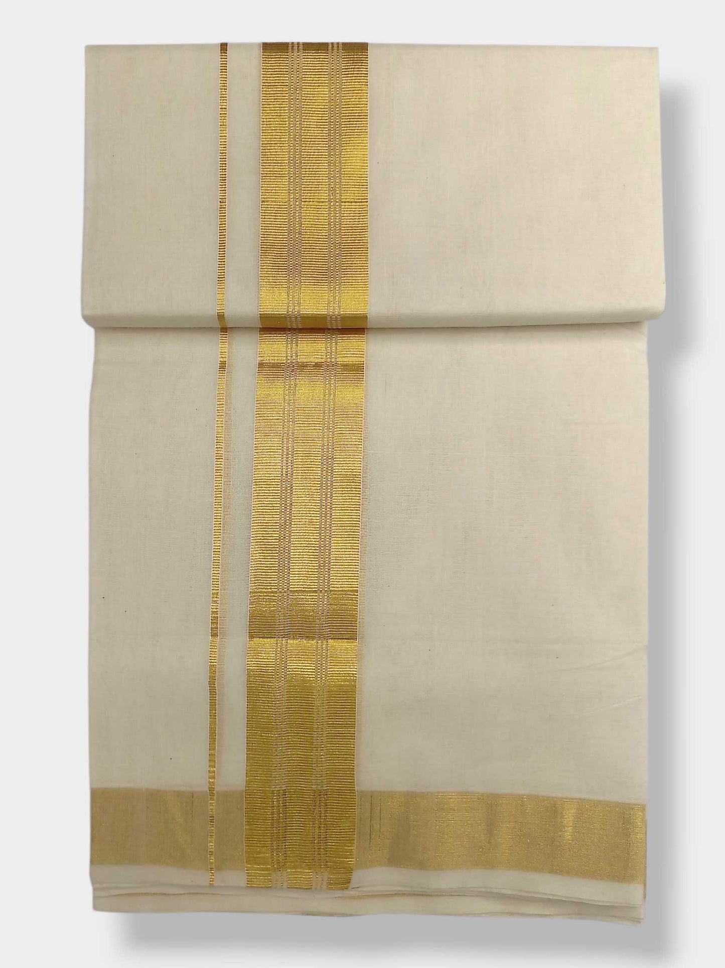 Original Balaramapuram Handloom Kasavu Mundu for Men