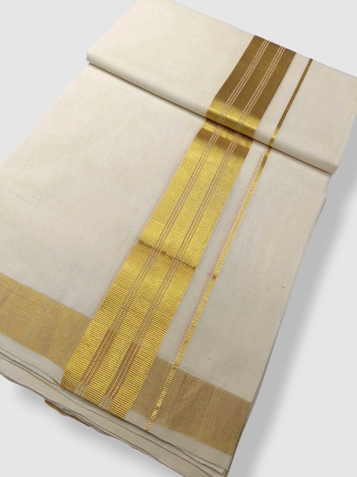 Original Balaramapuram Handloom Kasavu Mundu for Men