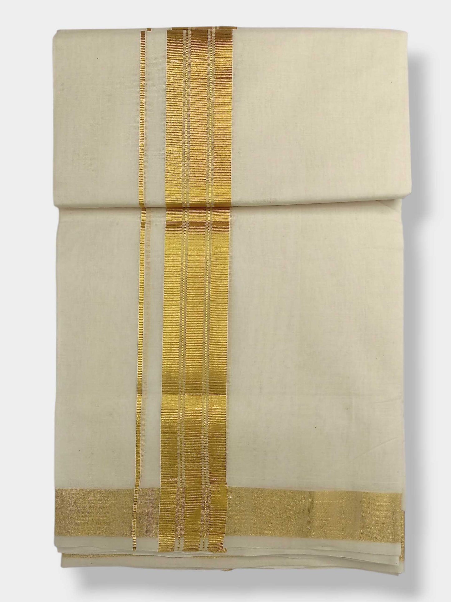 Original Balaramapuram Handloom Kasavu Mundu for Men