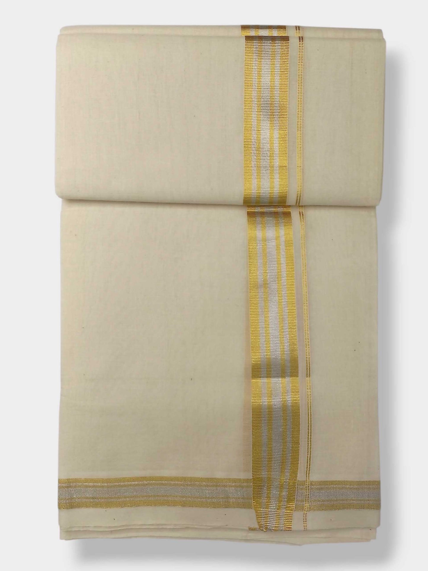 Original Balaramapuram Handloom Kasavu Mundu for Men