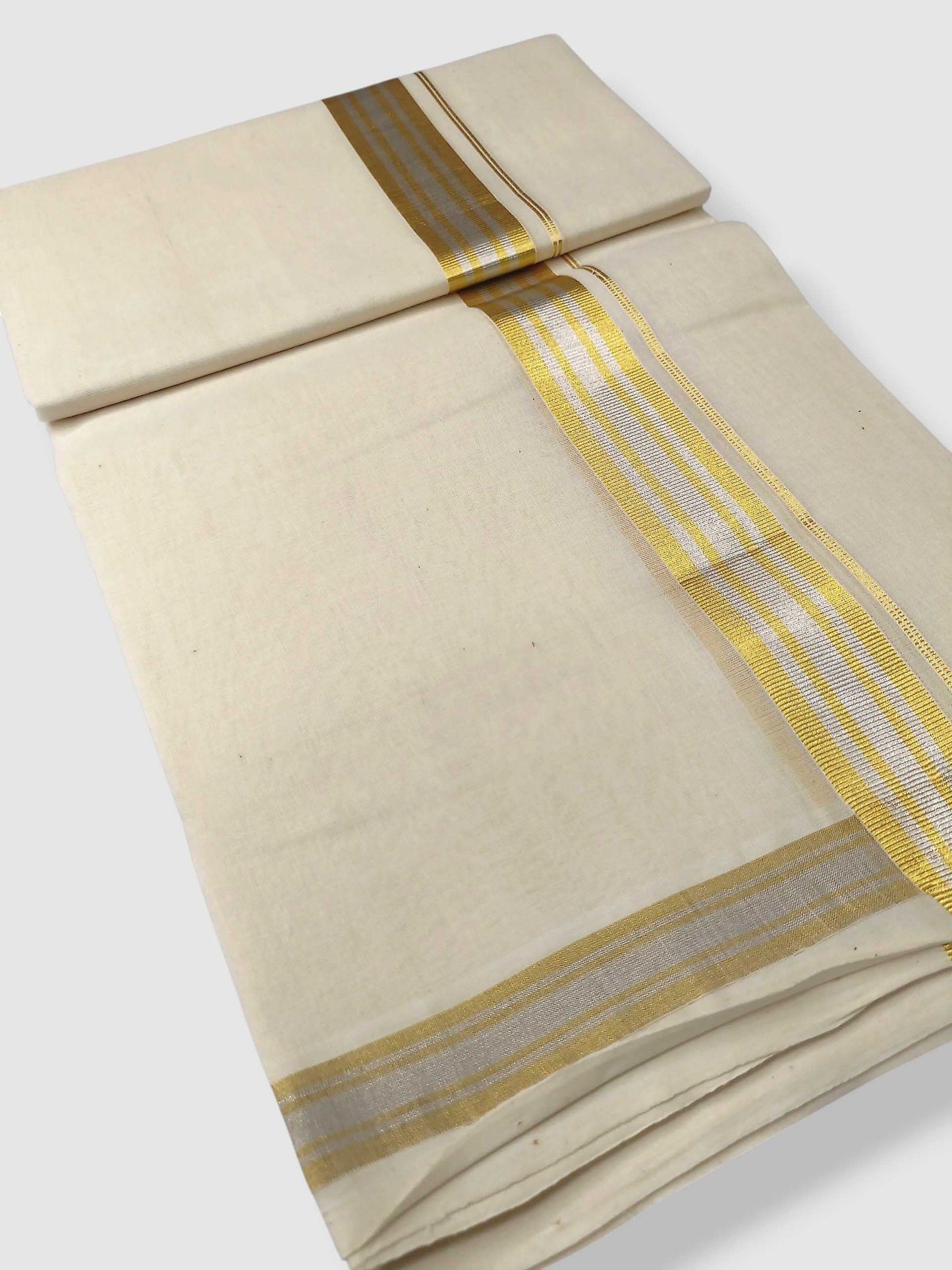 Original Balaramapuram Handloom Kasavu Mundu for Men