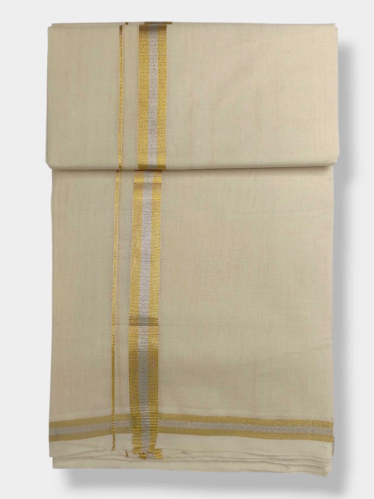 Original Balaramapuram Handloom Kasavu Mundu for Men