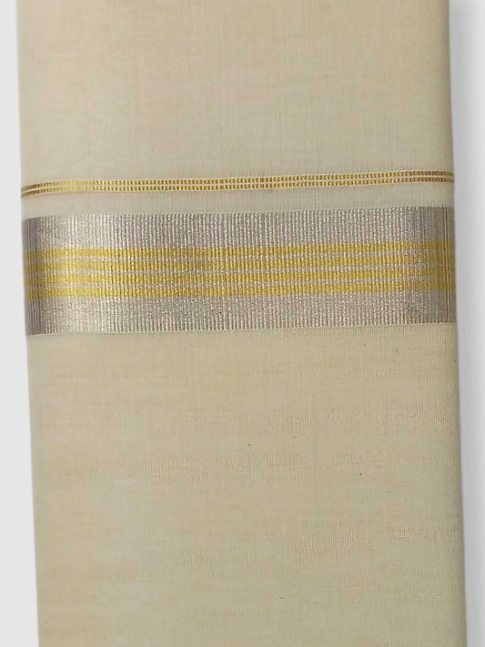 Original Balaramapuram Handloom Kasavu Mundu for Men