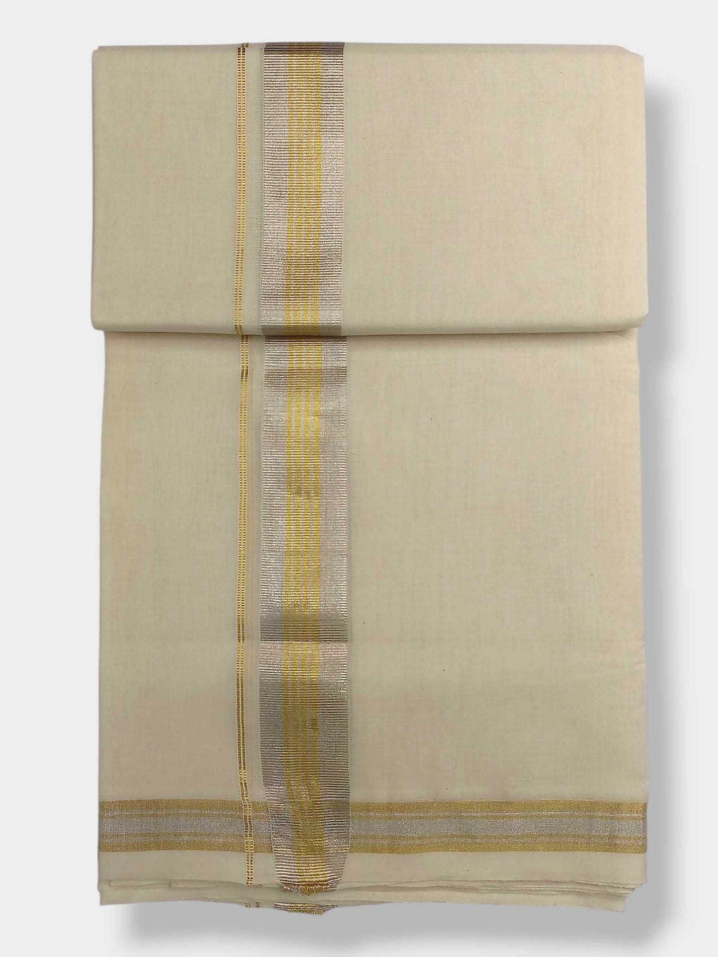 Original Balaramapuram Handloom Kasavu Mundu for Men