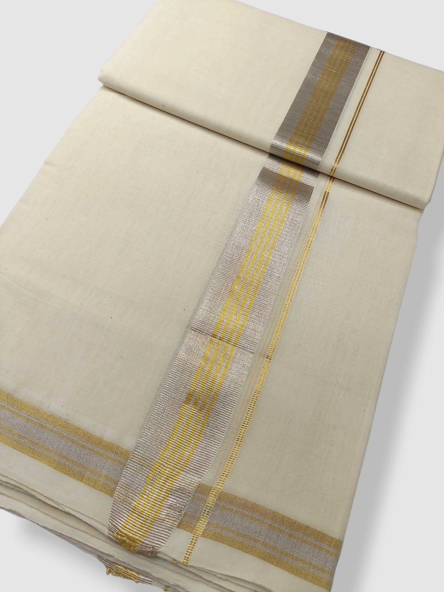Original Balaramapuram Handloom Kasavu Mundu for Men
