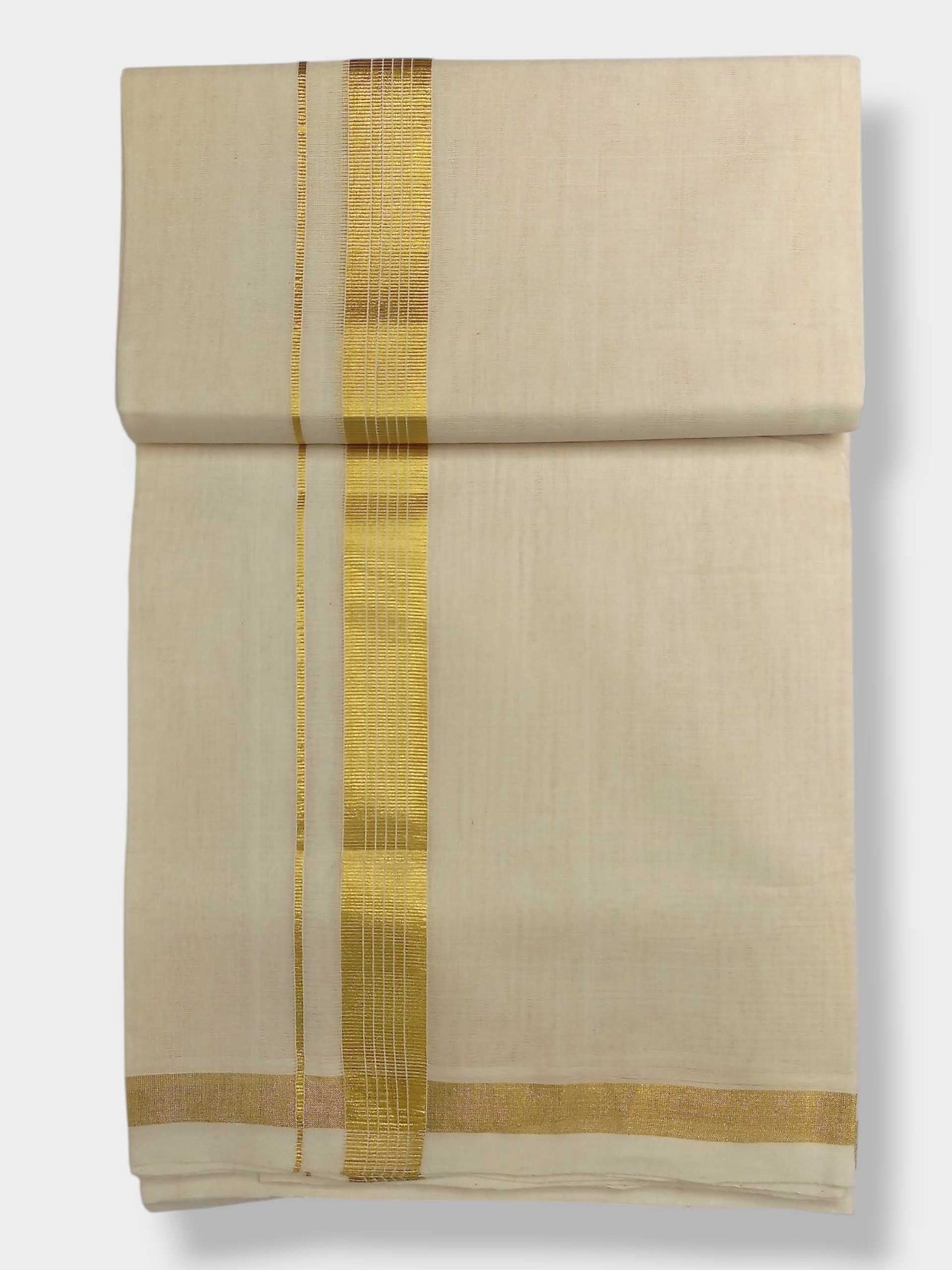 Original Balaramapuram Handloom Kasavu Mundu for Men