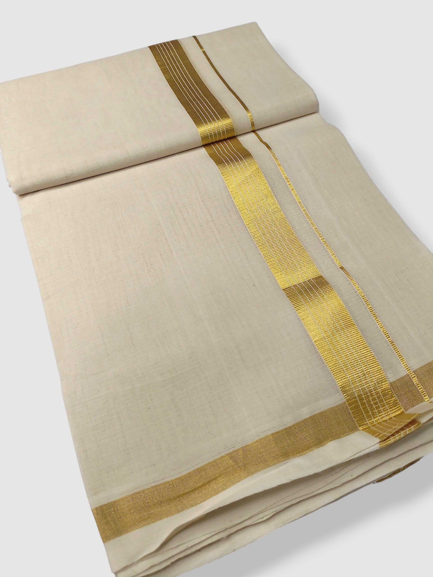 Original Balaramapuram Handloom Kasavu Mundu for Men