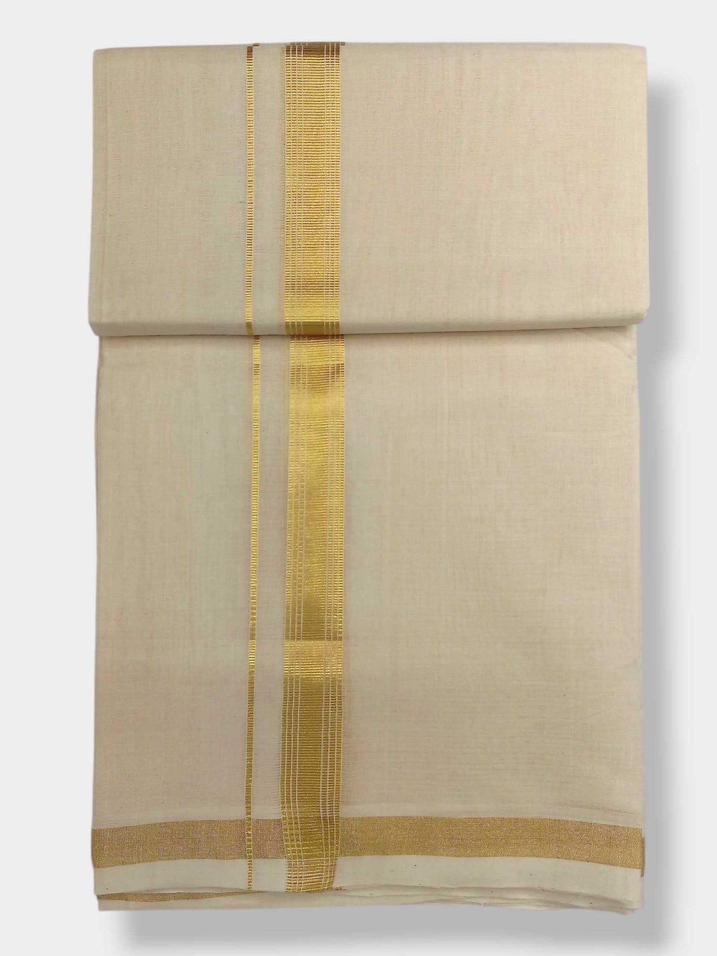 Original Balaramapuram Handloom Kasavu Mundu for Men