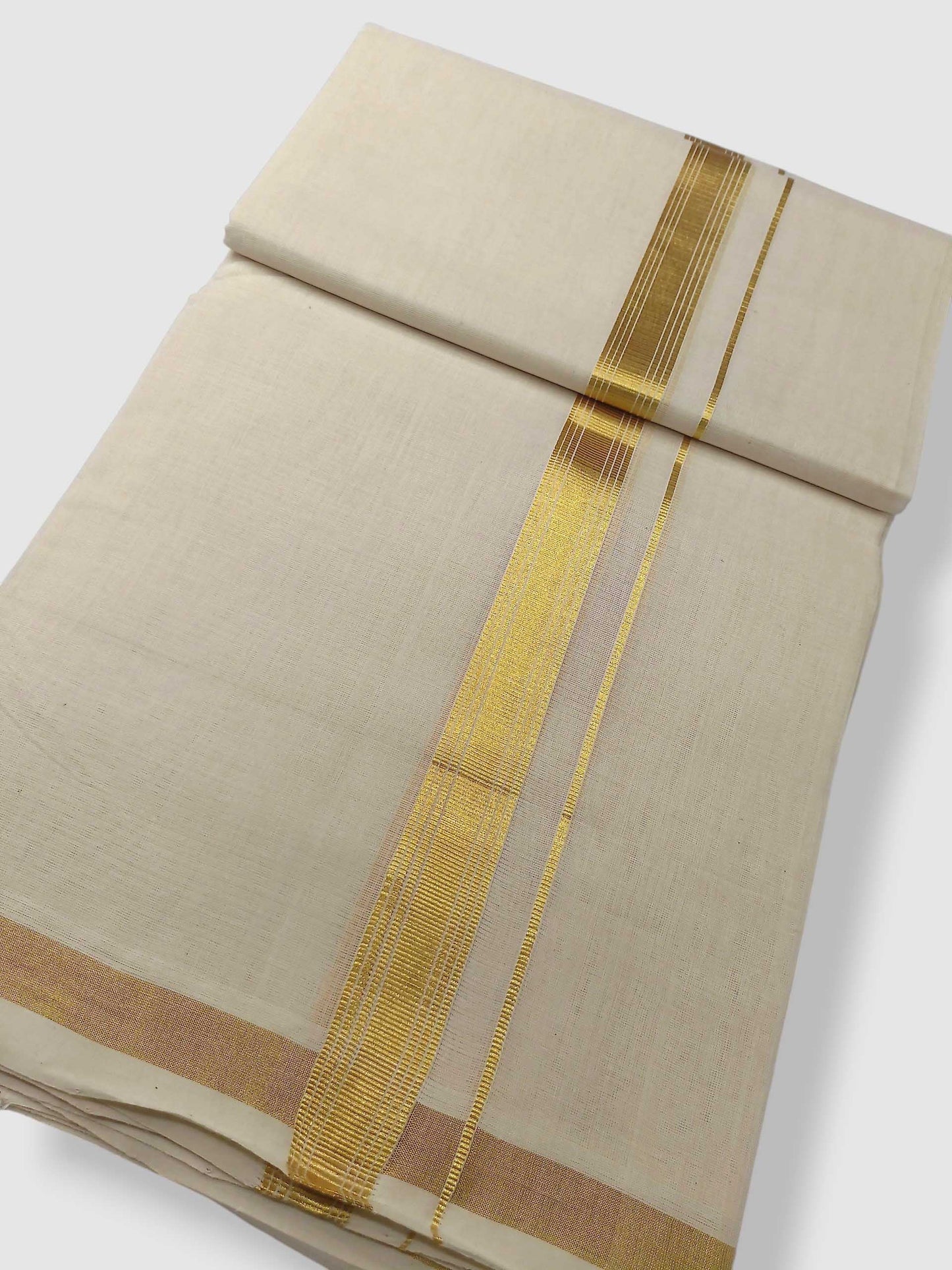 Original Balaramapuram Handloom Kasavu Mundu for Men
