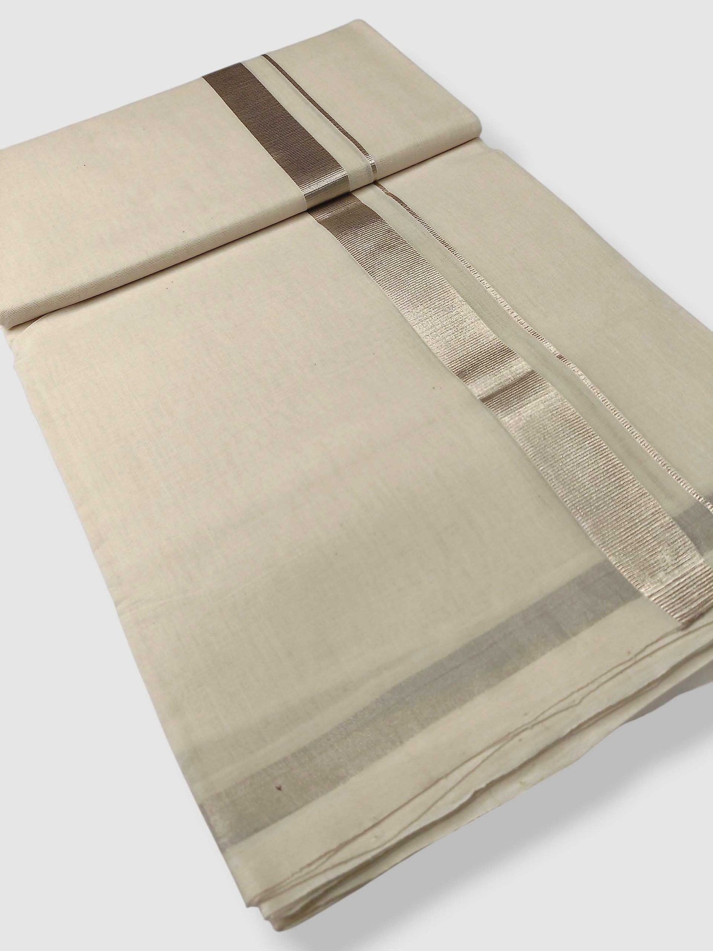 Original Balaramapuram Handloom Kasavu Mundu for Men