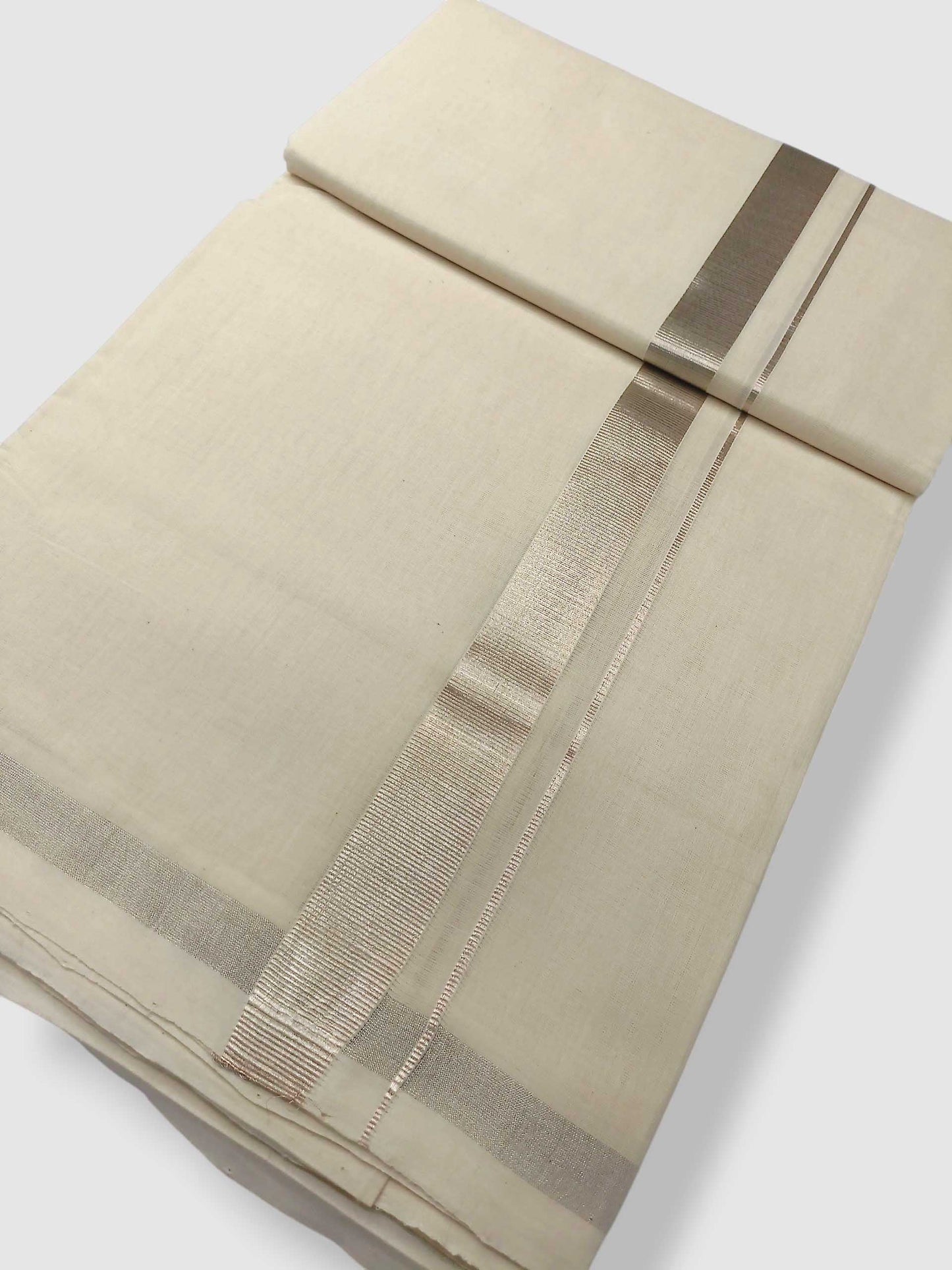 Original Balaramapuram Handloom Kasavu Mundu for Men