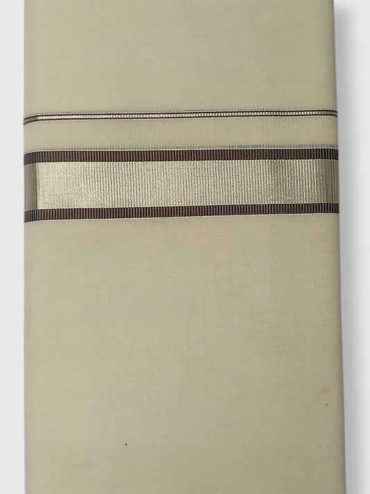 Original Balaramapuram Handloom Kasavu Mundu for Men