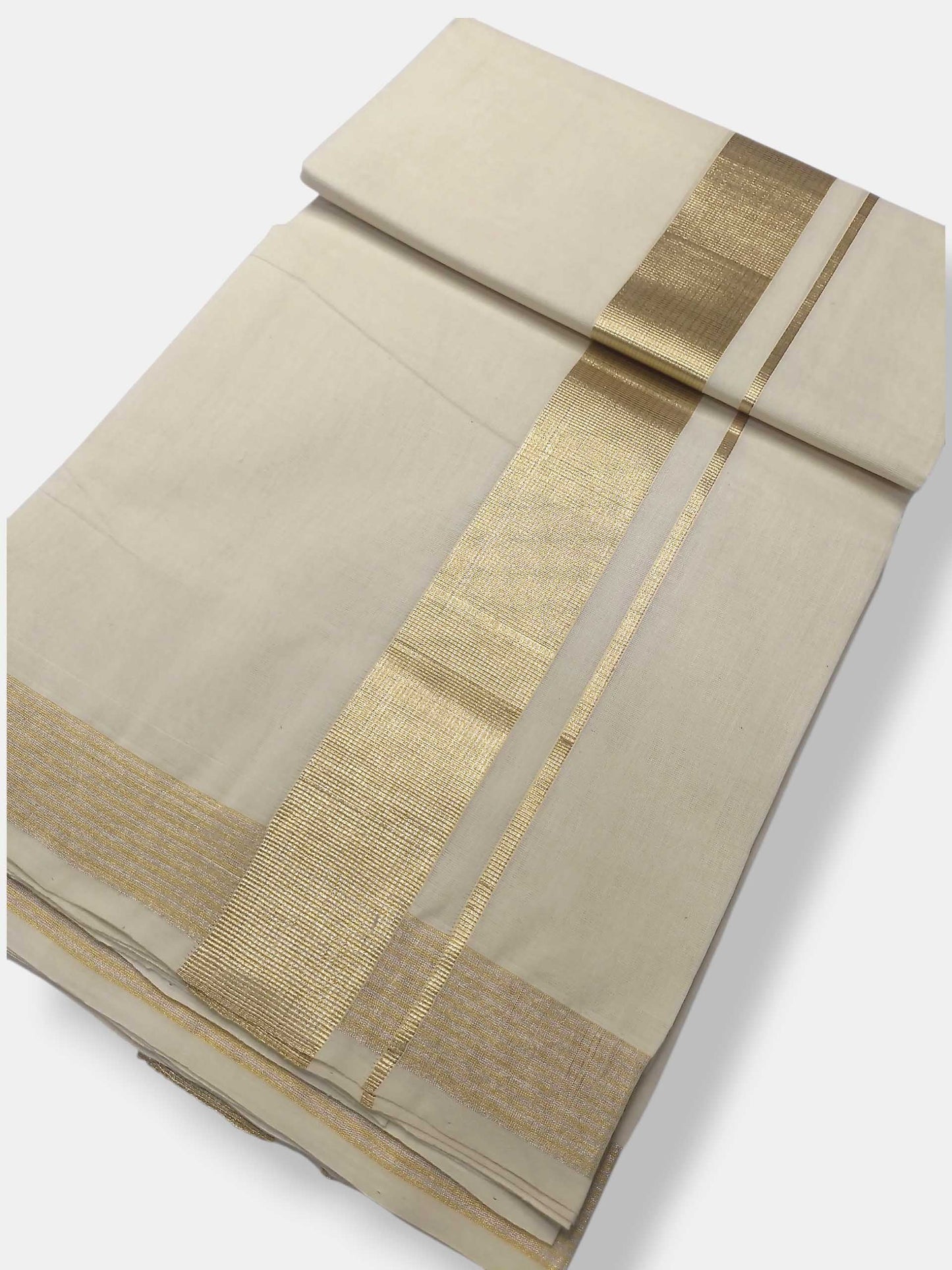 Original Balaramapuram Handloom Kasavu Mundu for Men